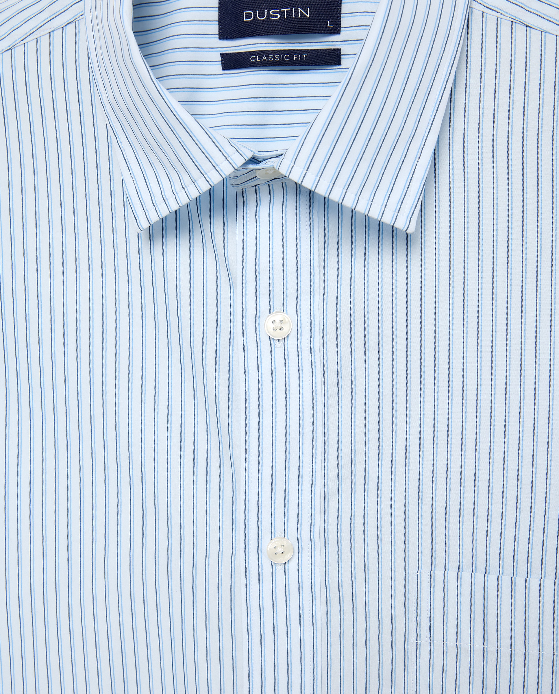 Camisa de tacto suave con diseño de rayas de classic fit. - Dustin - Azul Azul-2