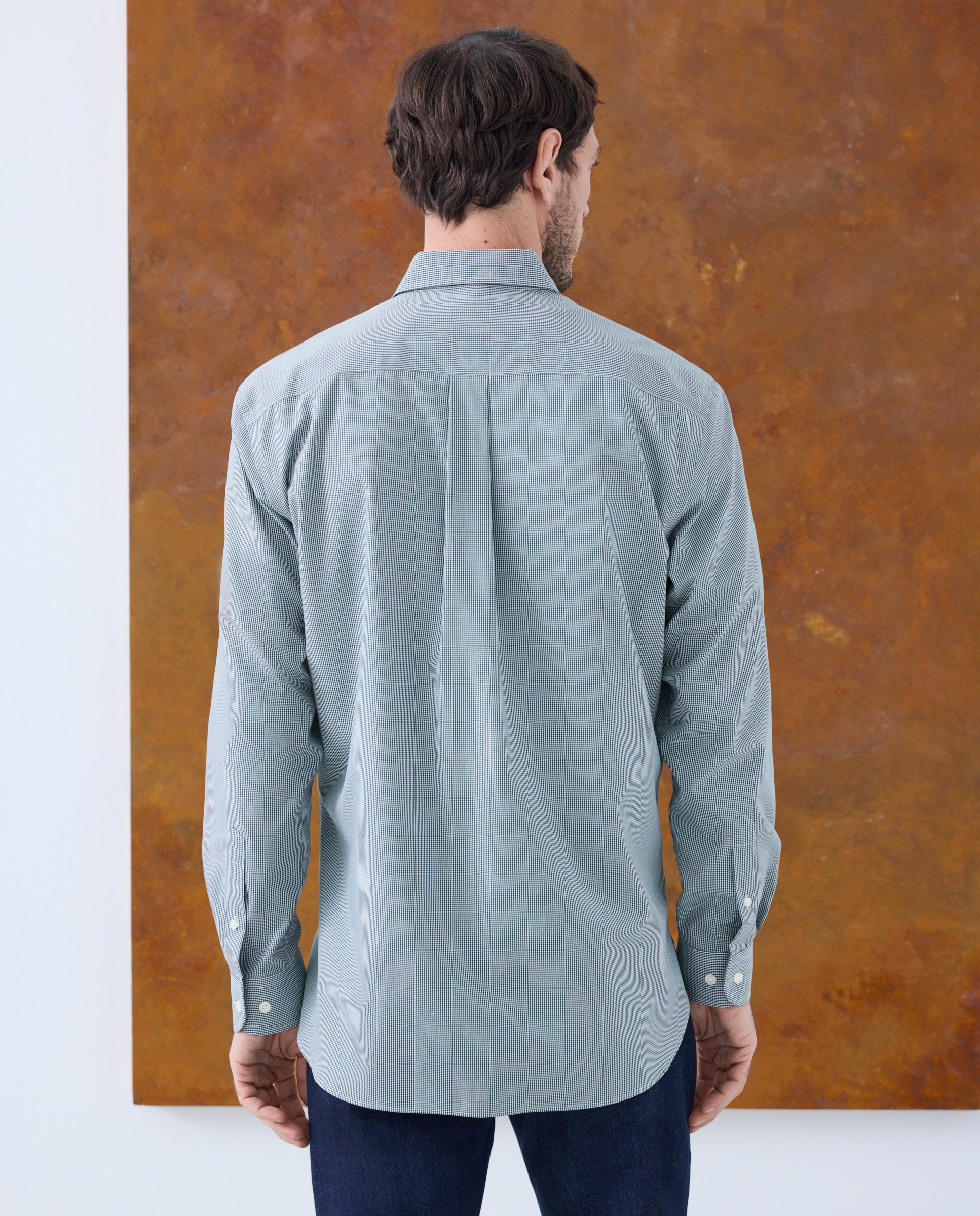 Camisa sport classic fit hombre non iron 100% algodón - Emidio Tucci - Verde Verde-3