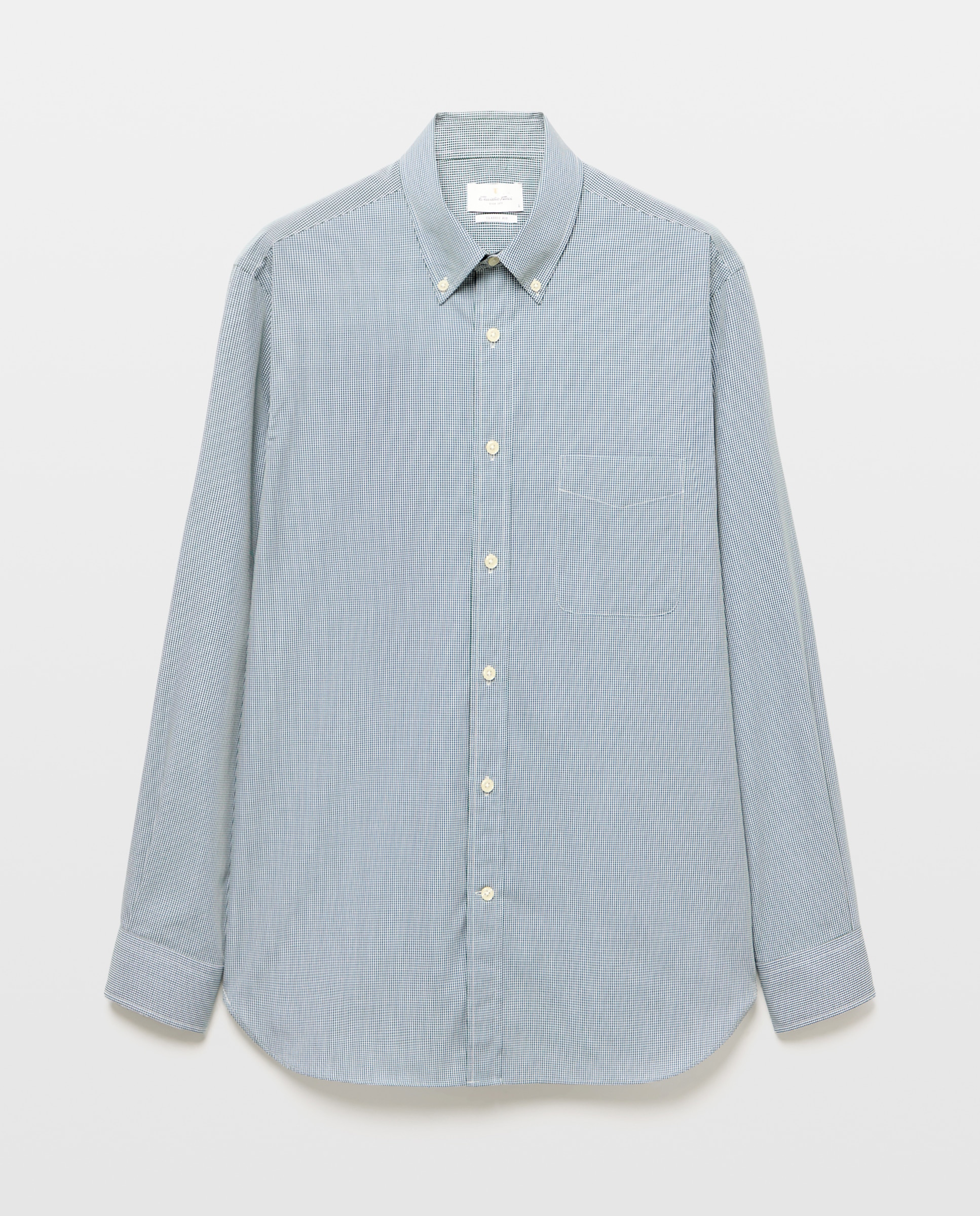 Camisa sport classic fit hombre non iron 100% algodón - Emidio Tucci - Verde Verde-4