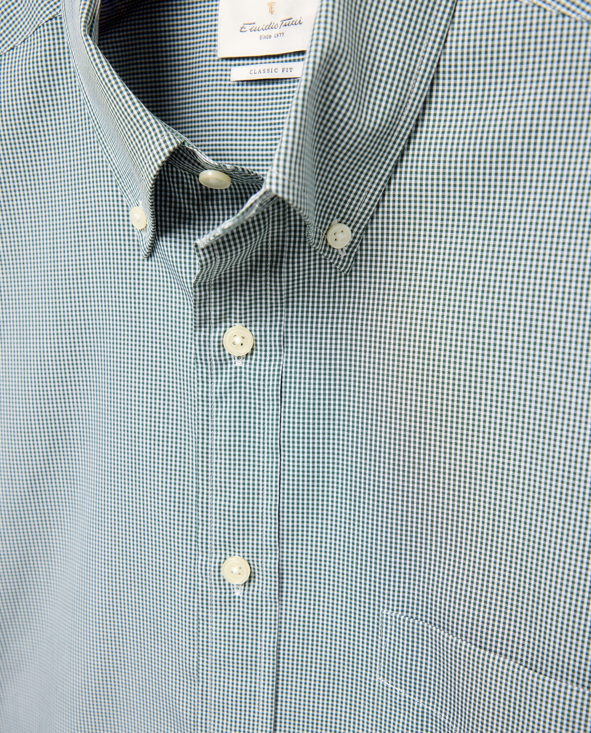 Camisa sport classic fit hombre non iron 100% algodón - Emidio Tucci - Verde Verde-5