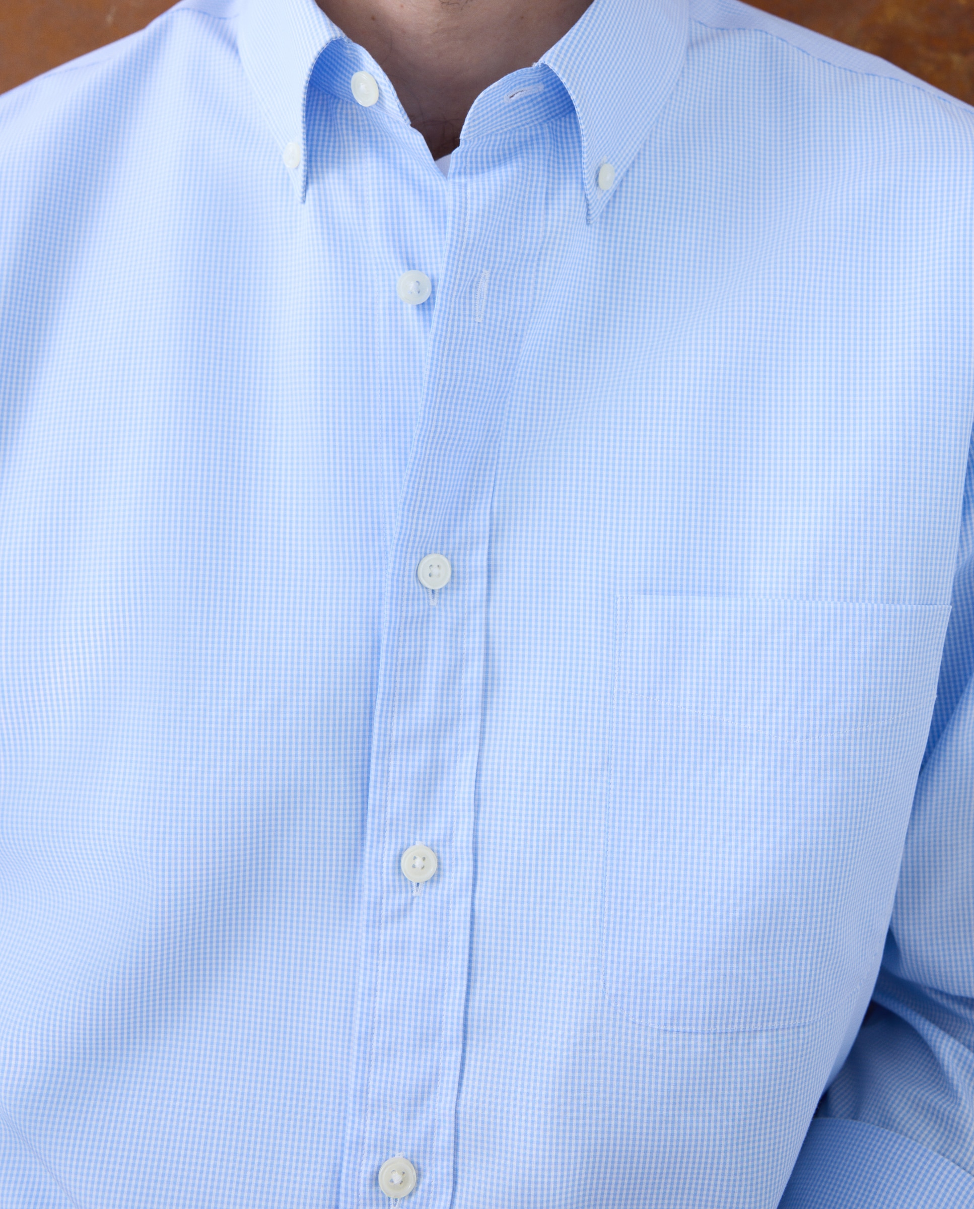 Camisa Casual de Manga Comprida Azul-claro-3