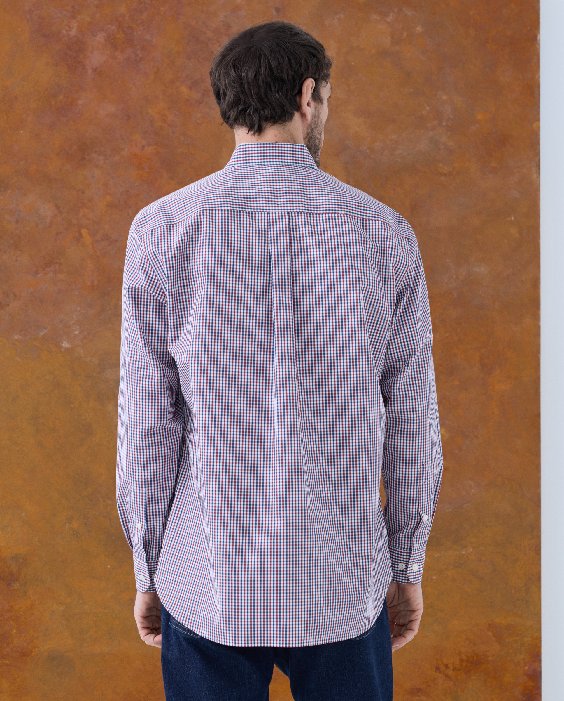 Camisa sport de hombre de manga larga - Emidio Tucci - Granate Granate-3