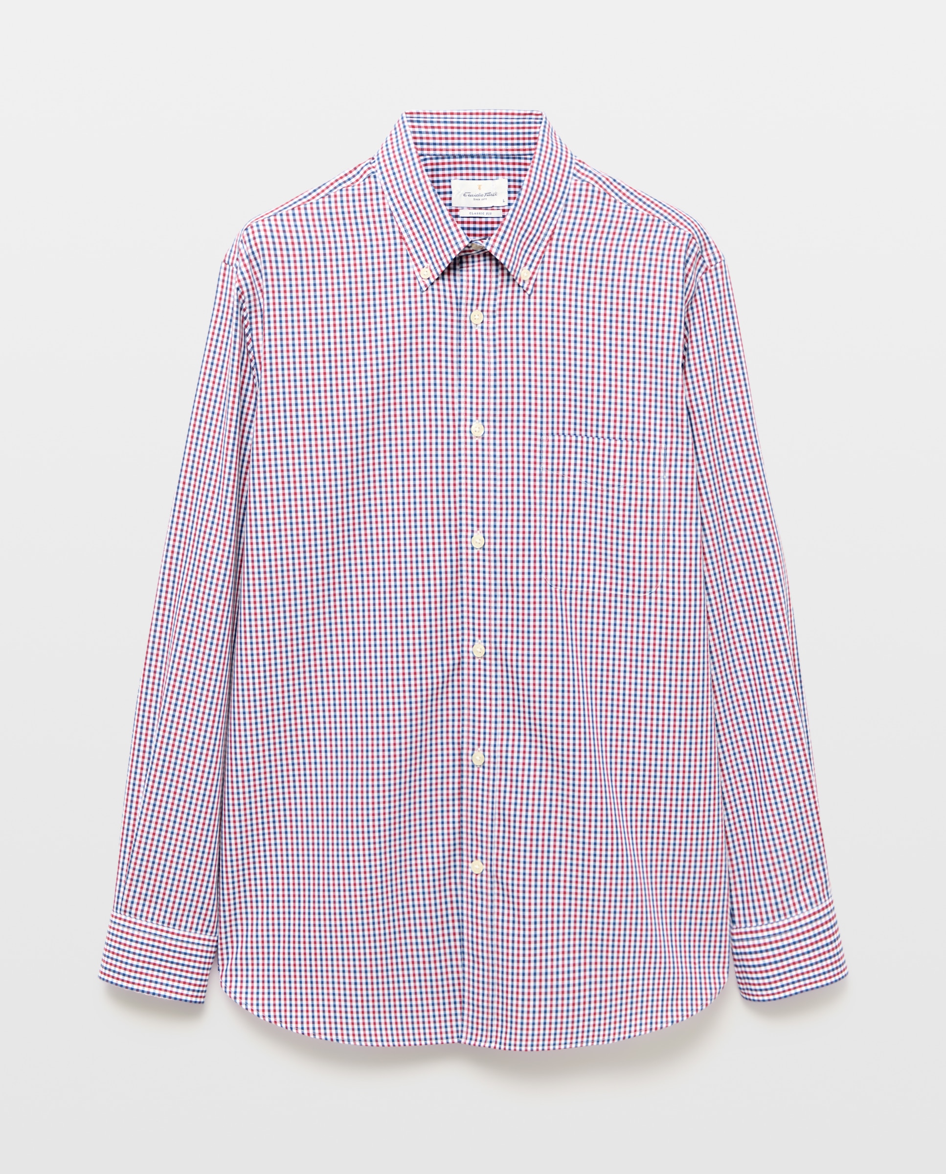 Camisa sport de hombre de manga larga - Emidio Tucci - Granate Granate-4