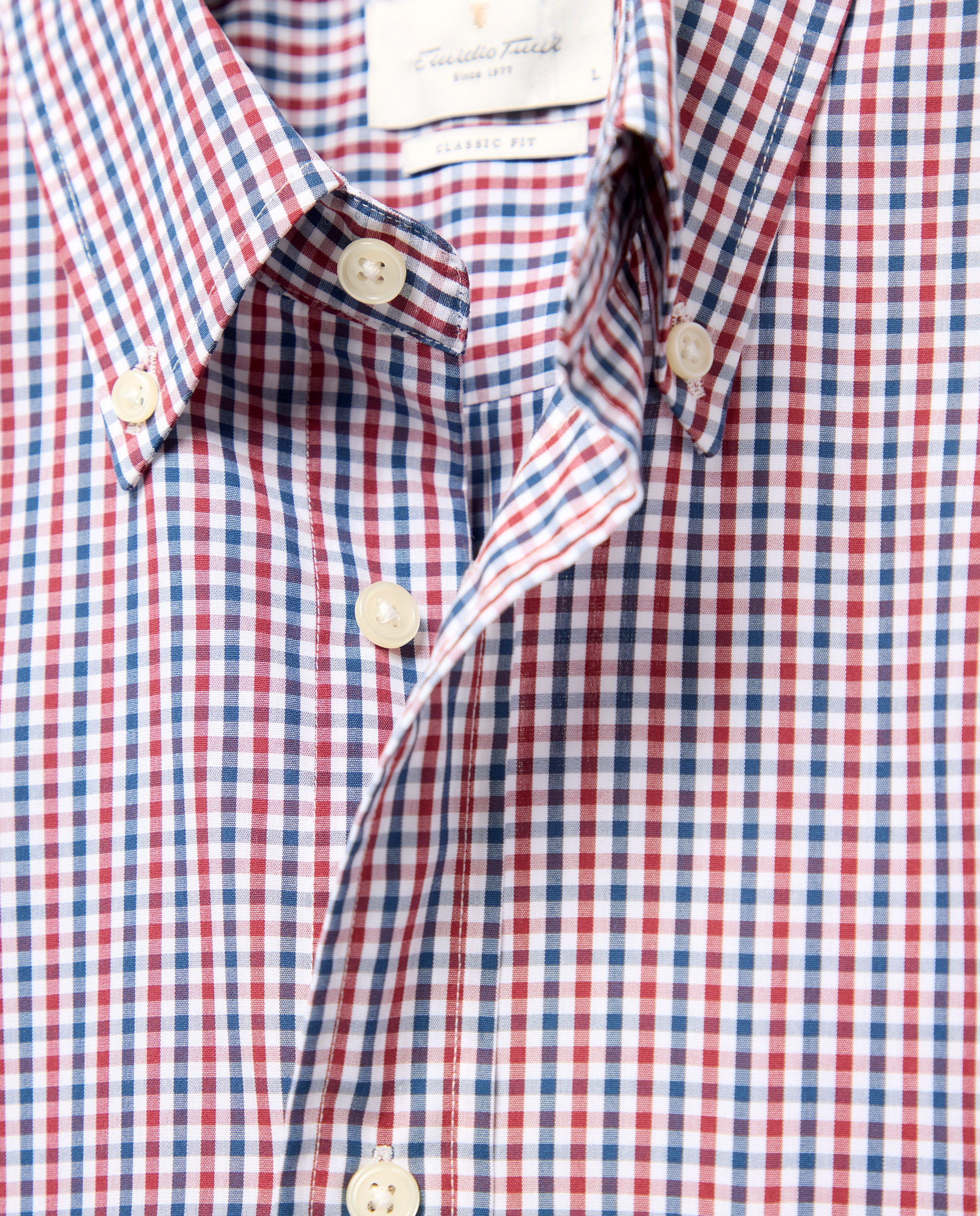 Camisa sport de hombre de manga larga - Emidio Tucci - Granate Granate-5