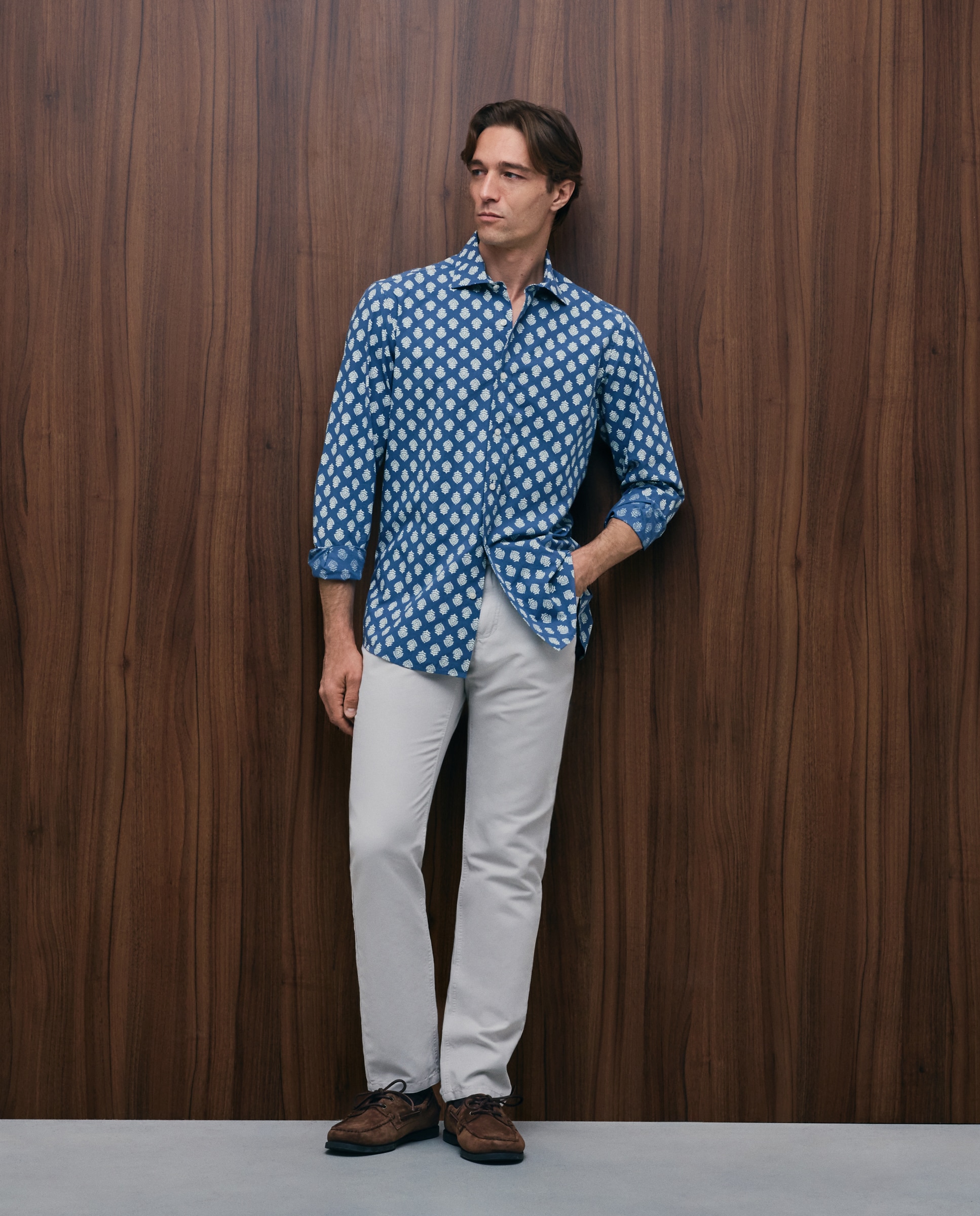Imagen 2 de Camisa sport algodon ml hombre - Emidio Tucci - Azul Azul