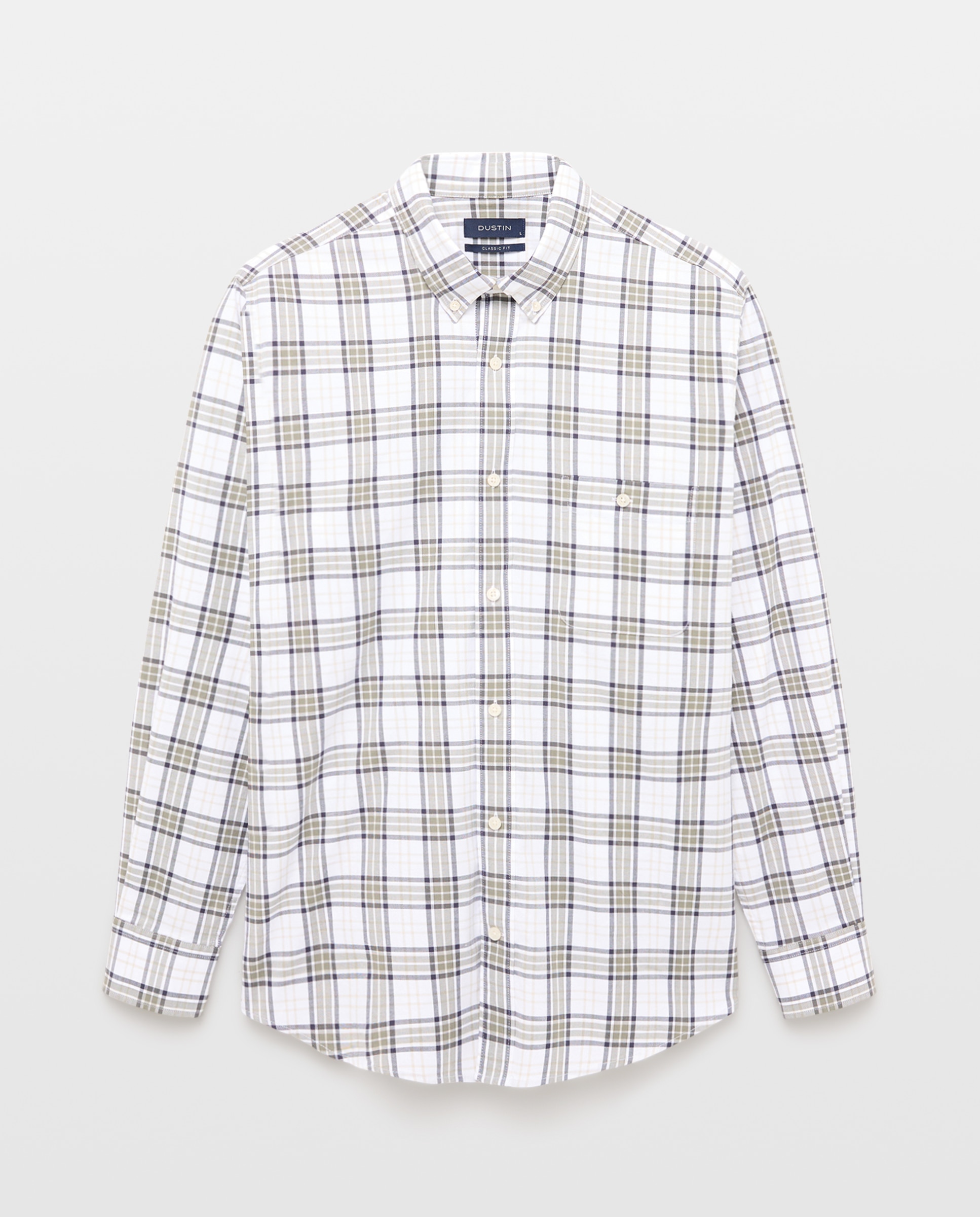 Camisa de hombre en twill stretch con cuadro madrás - Dustin - Verde Verde-4