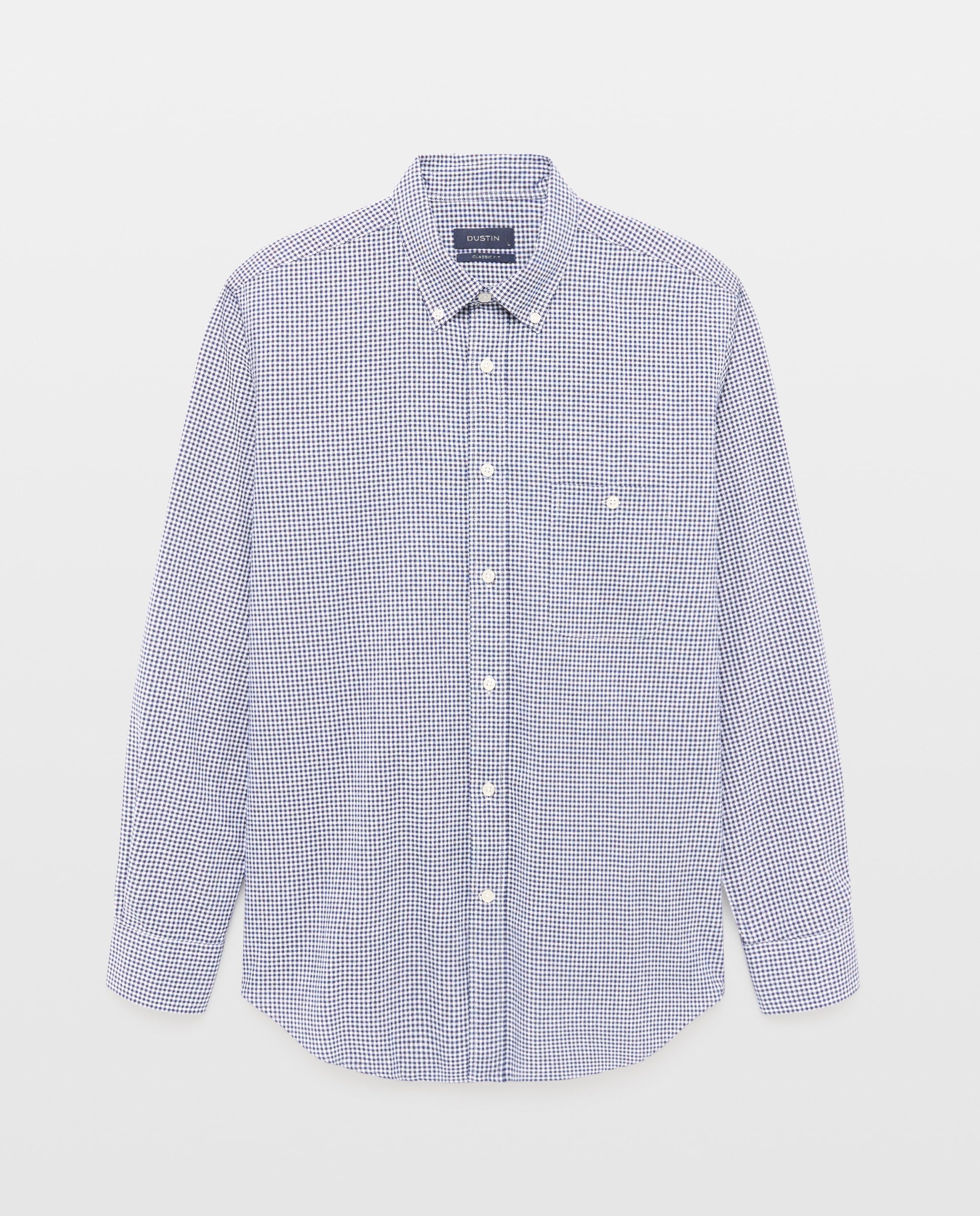 Camisa classic fit de oxford de cuadro vichy de hombre - Dustin - Azul marino Azul marino-4