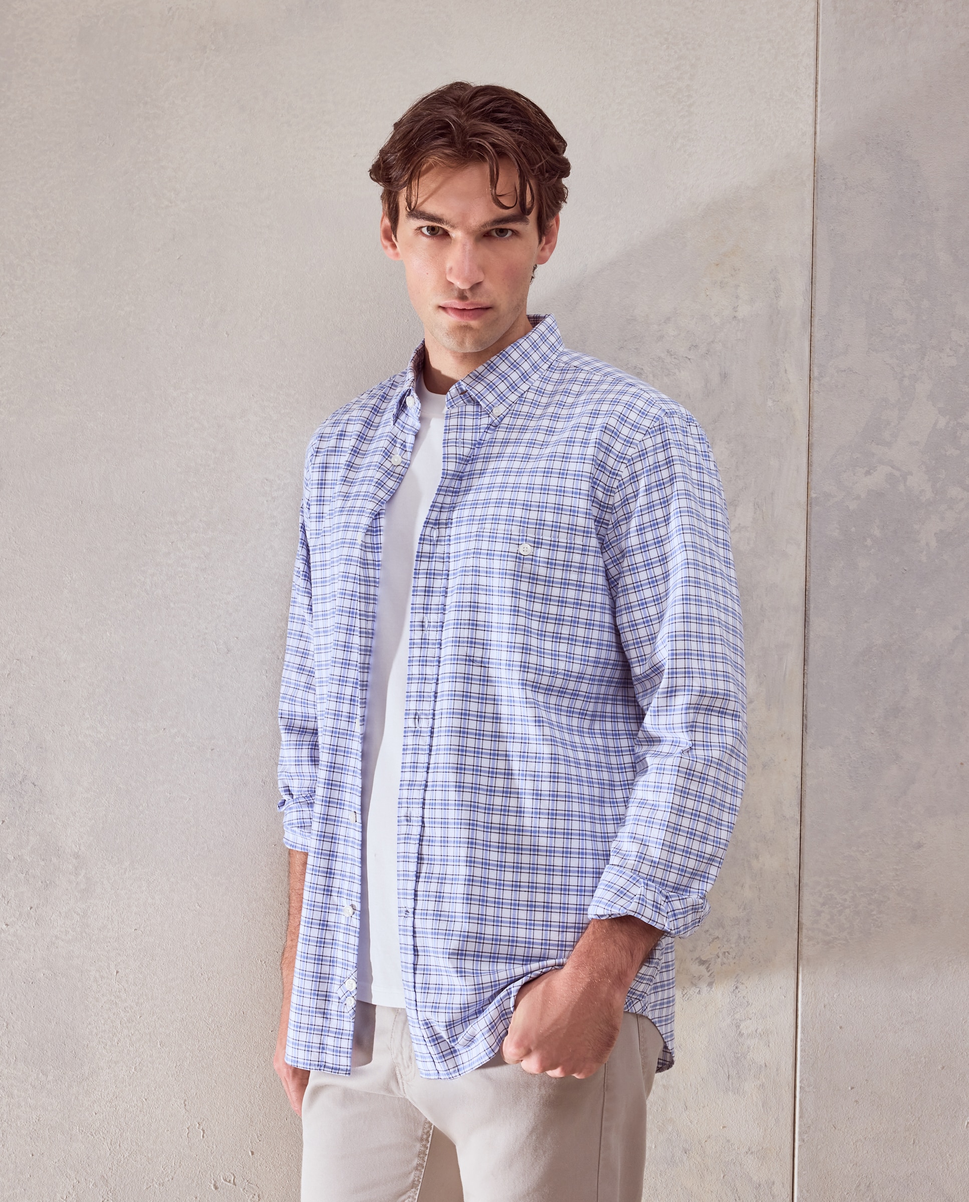 Imagen 0 de Camisa classic fit de oxford de cuadros de colección de hombre  400 Azul