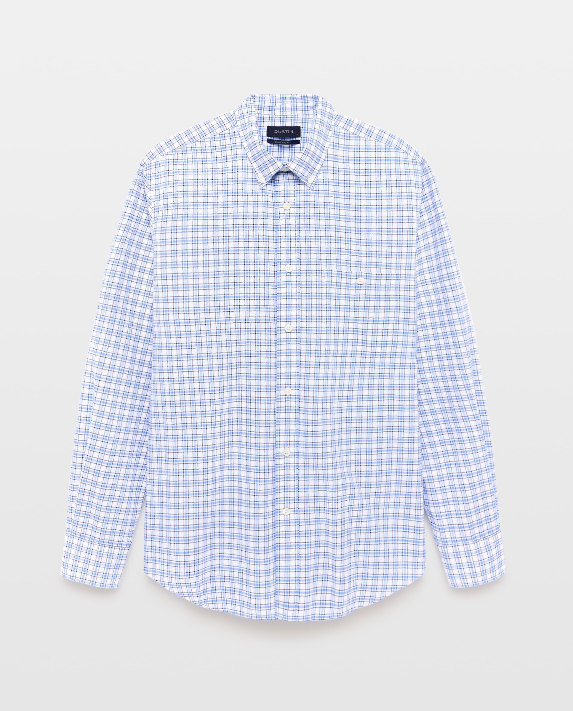 Camisa classic fit de oxford de cuadros de colección de hombre - Dustin - 400 Azul 400 Azul-4