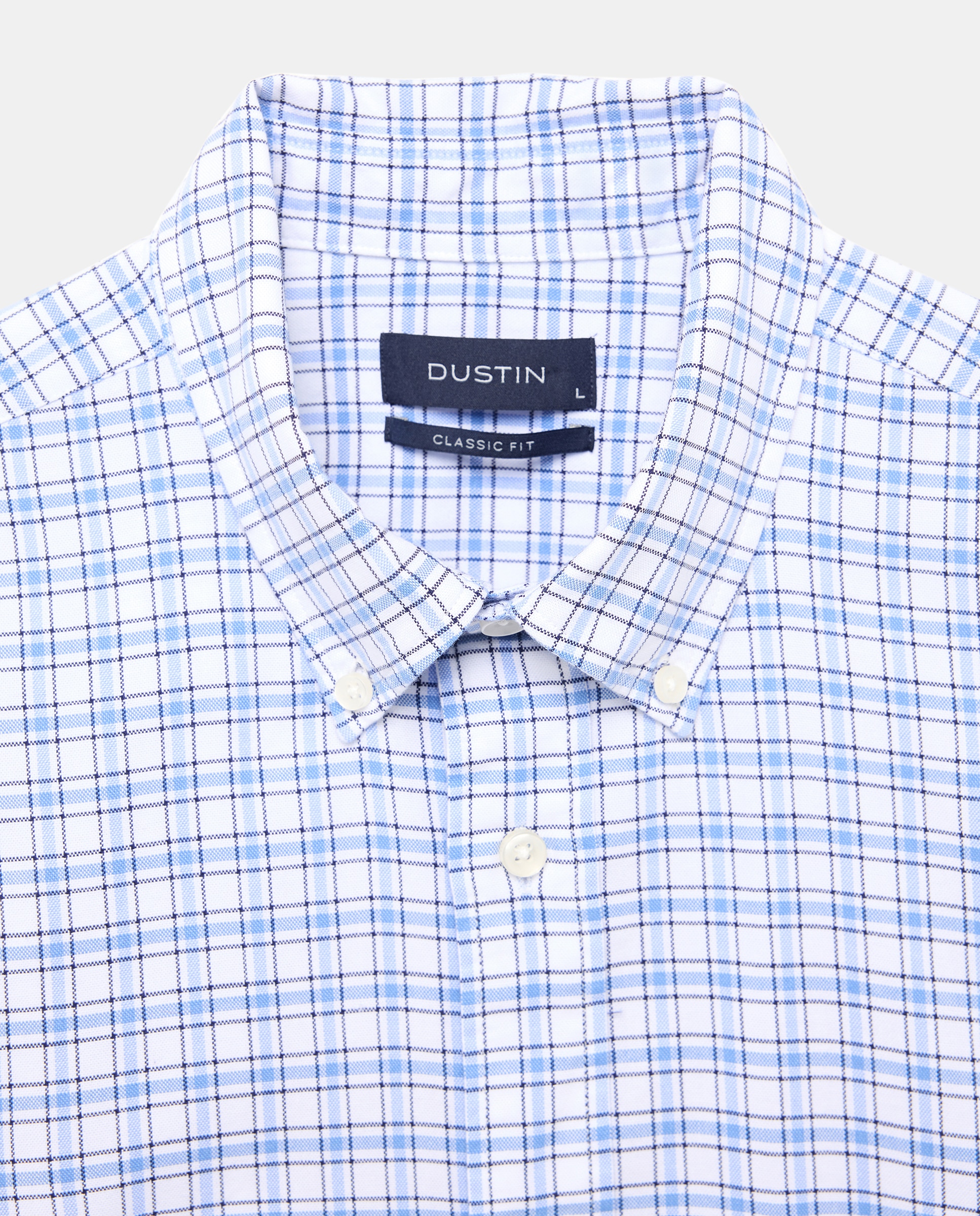 Camisa classic fit de oxford de cuadros de colección de hombre - Dustin - 400 Azul 400 Azul-5