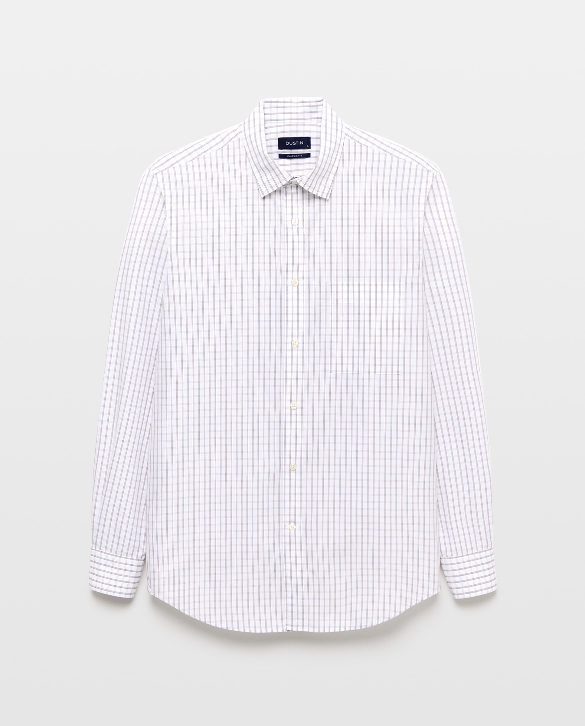 Imagen 0 de Camisa de tacto suave con diseño de cuadros de classic fit. Marrón