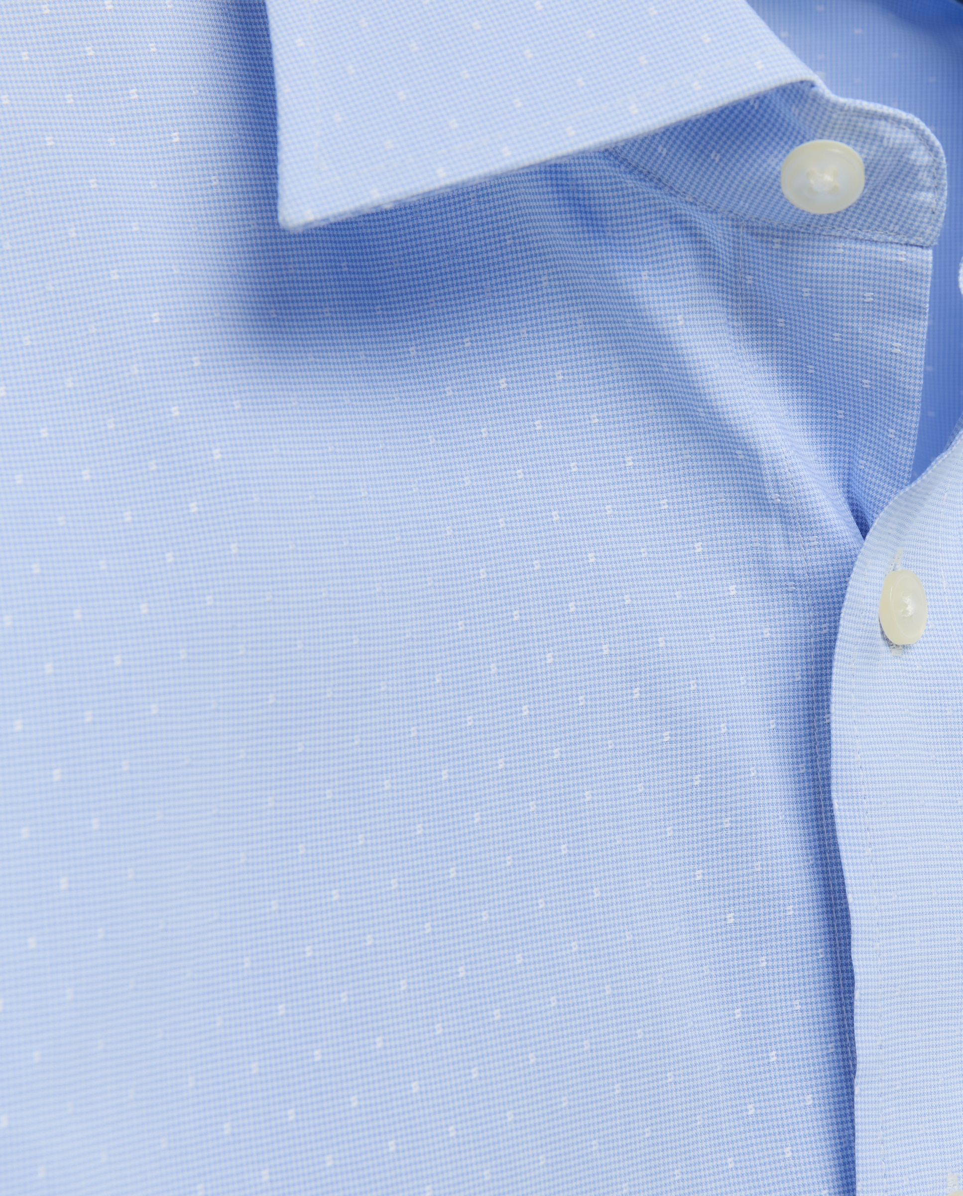 Camisa Clássica Dobby Fit Azul-2