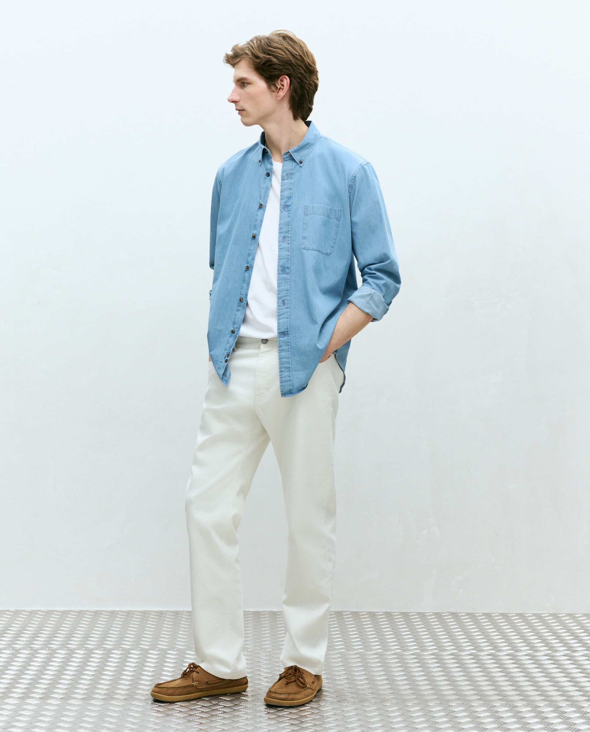 Camisa Classic Fit de Ganga Azul-2