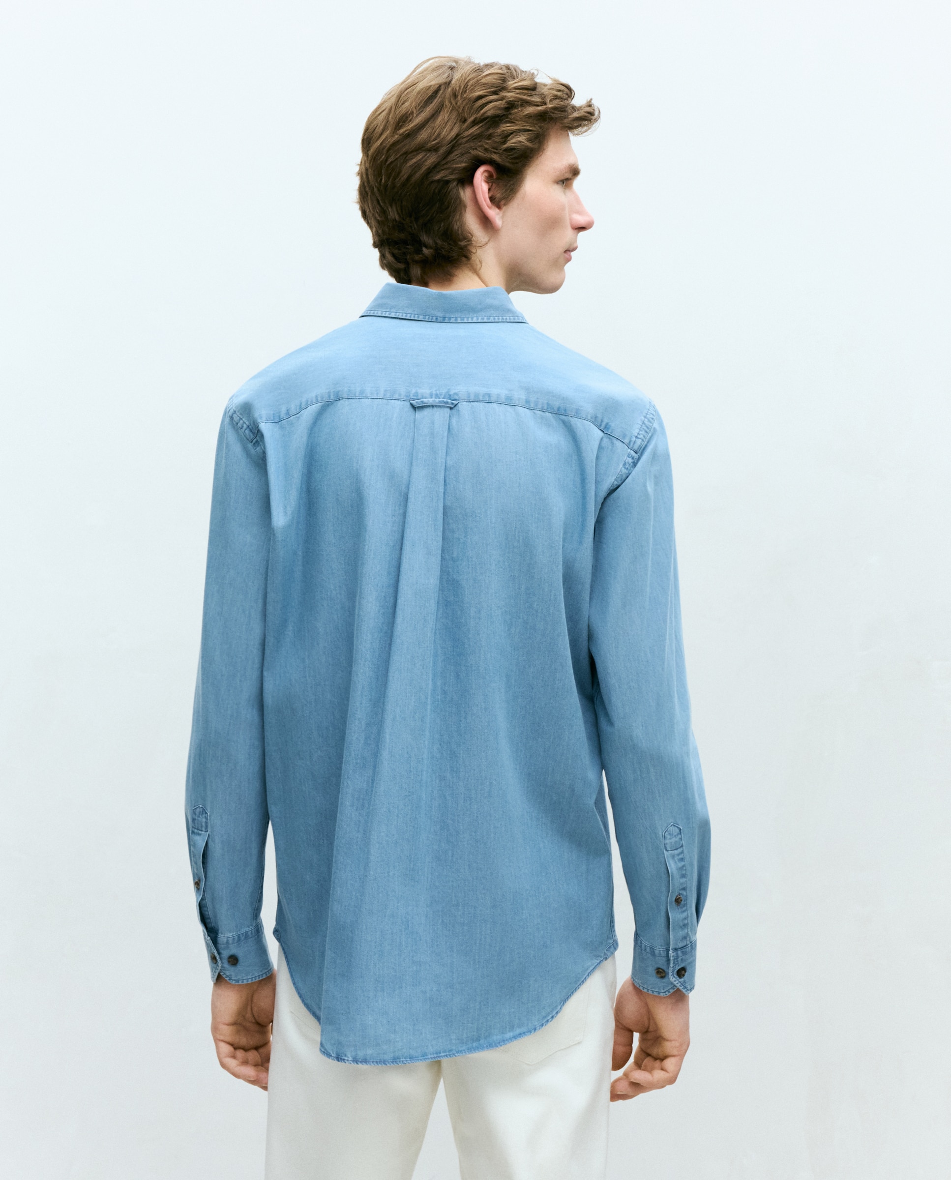 Camisa Classic Fit de Ganga Azul-3