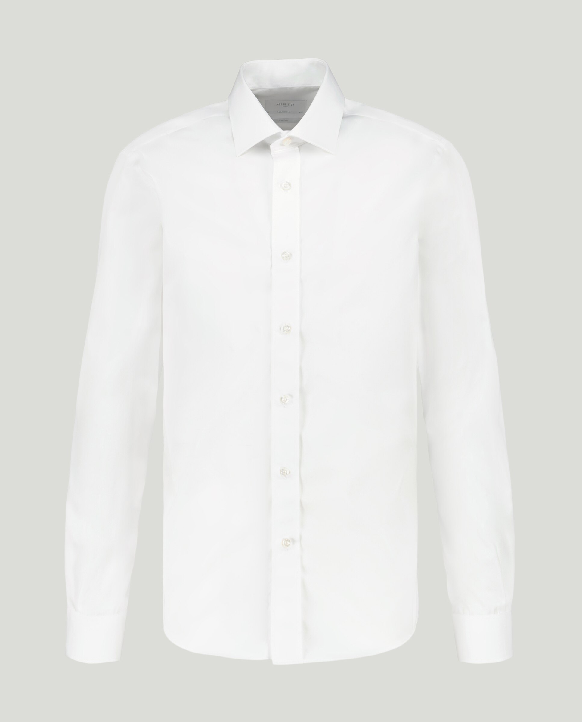 Camisa Non Iron regular lisa branca de homem Branco-4
