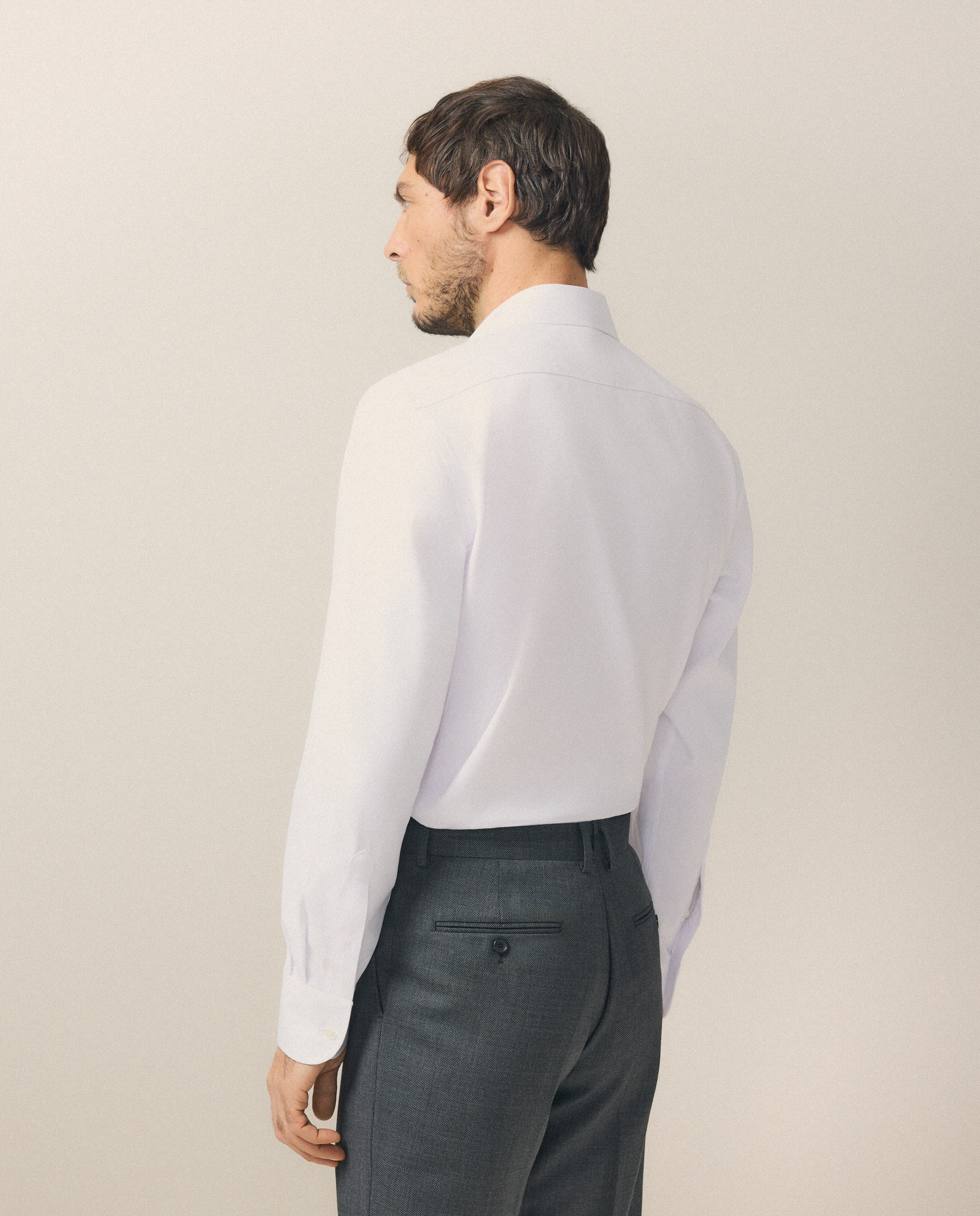 Camisa Formal Fácil de Engomar Branco-3