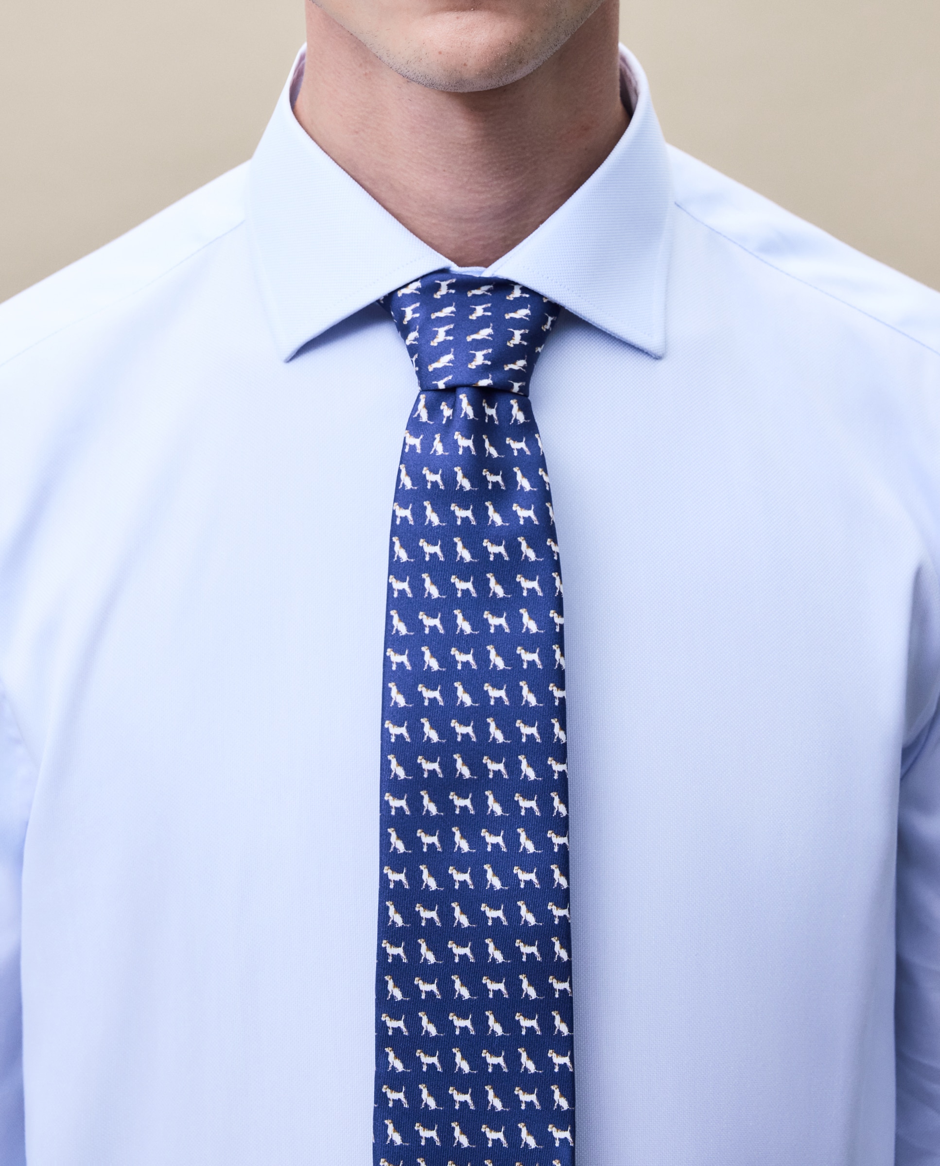 Camisa Formal Lisa Fácil de Engomar Azul-4