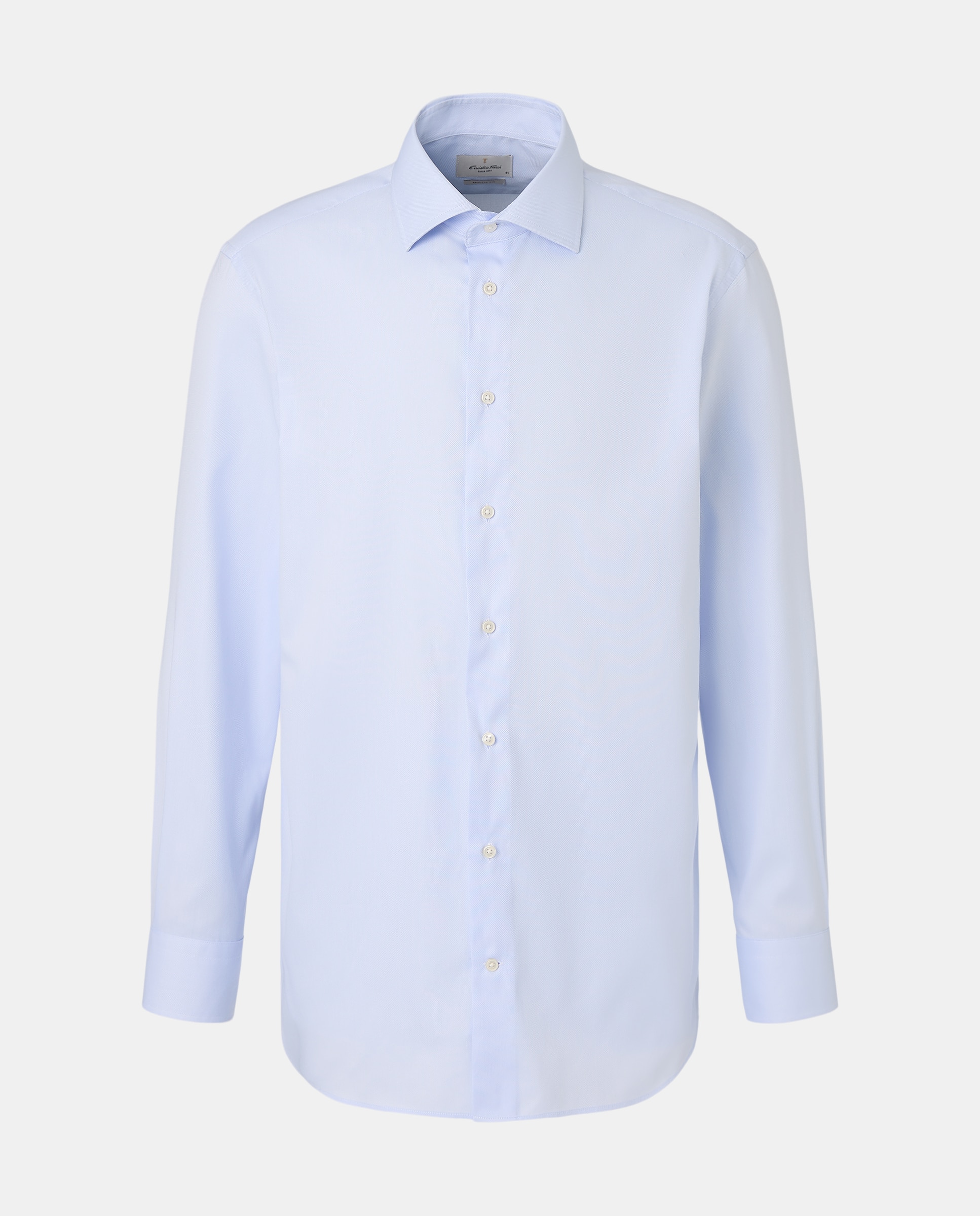 Camisa Formal Lisa Fácil de Engomar Azul-5