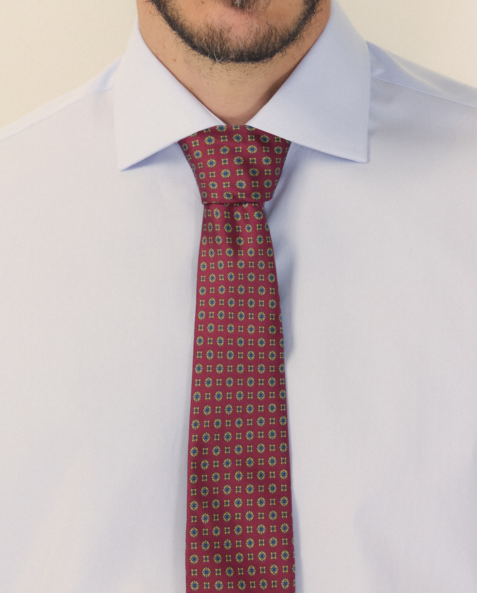 Camisa Clássica Regular Fit de Algodão Egípcio com Manga Comprida Azul-4