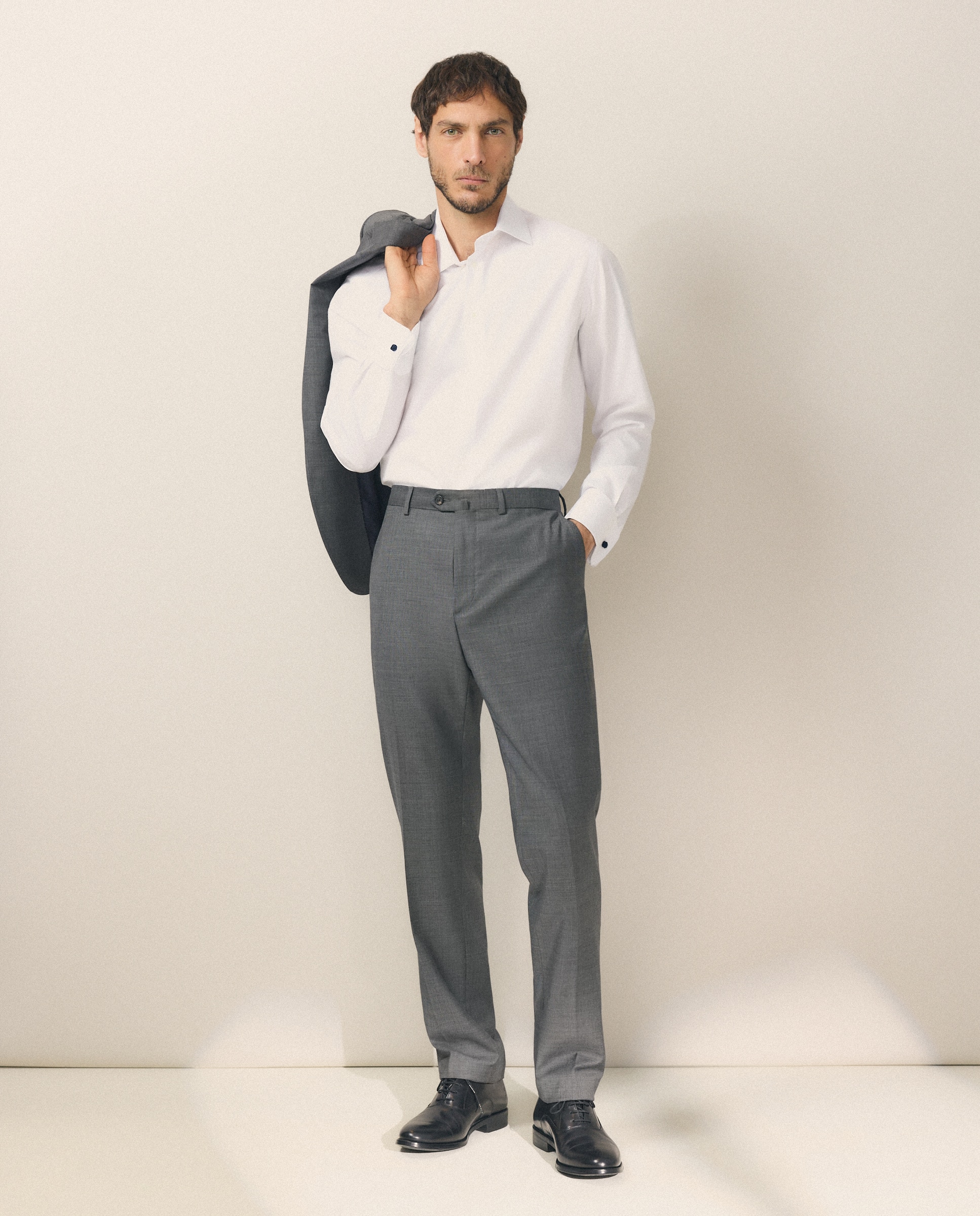 Camisa Clássica de Manga Comprida Non Iron Branco-2