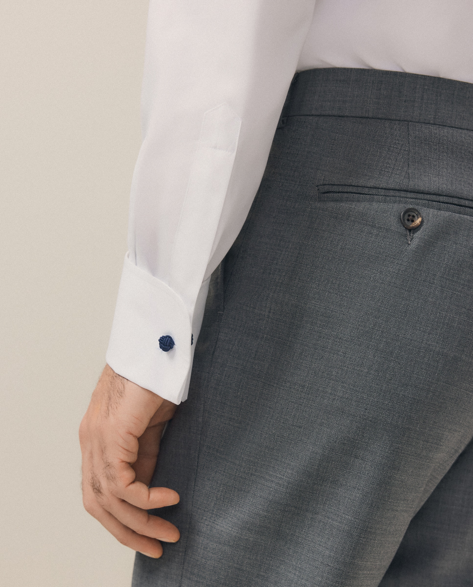 Camisa Clássica de Manga Comprida Non Iron Branco-5