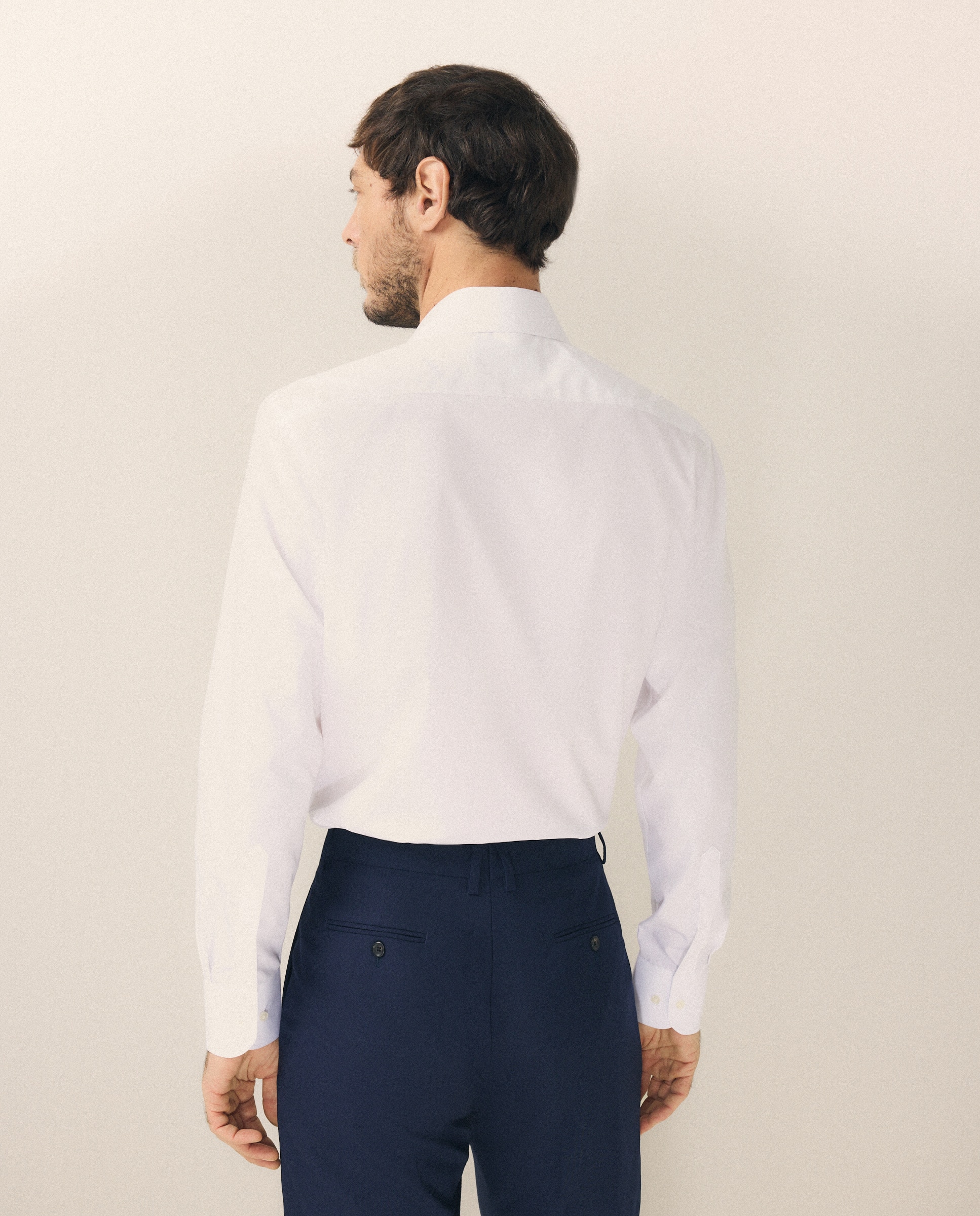 Camisa vestir non iron hombre manga larga - Emidio Tucci - Blanco Blanco-3