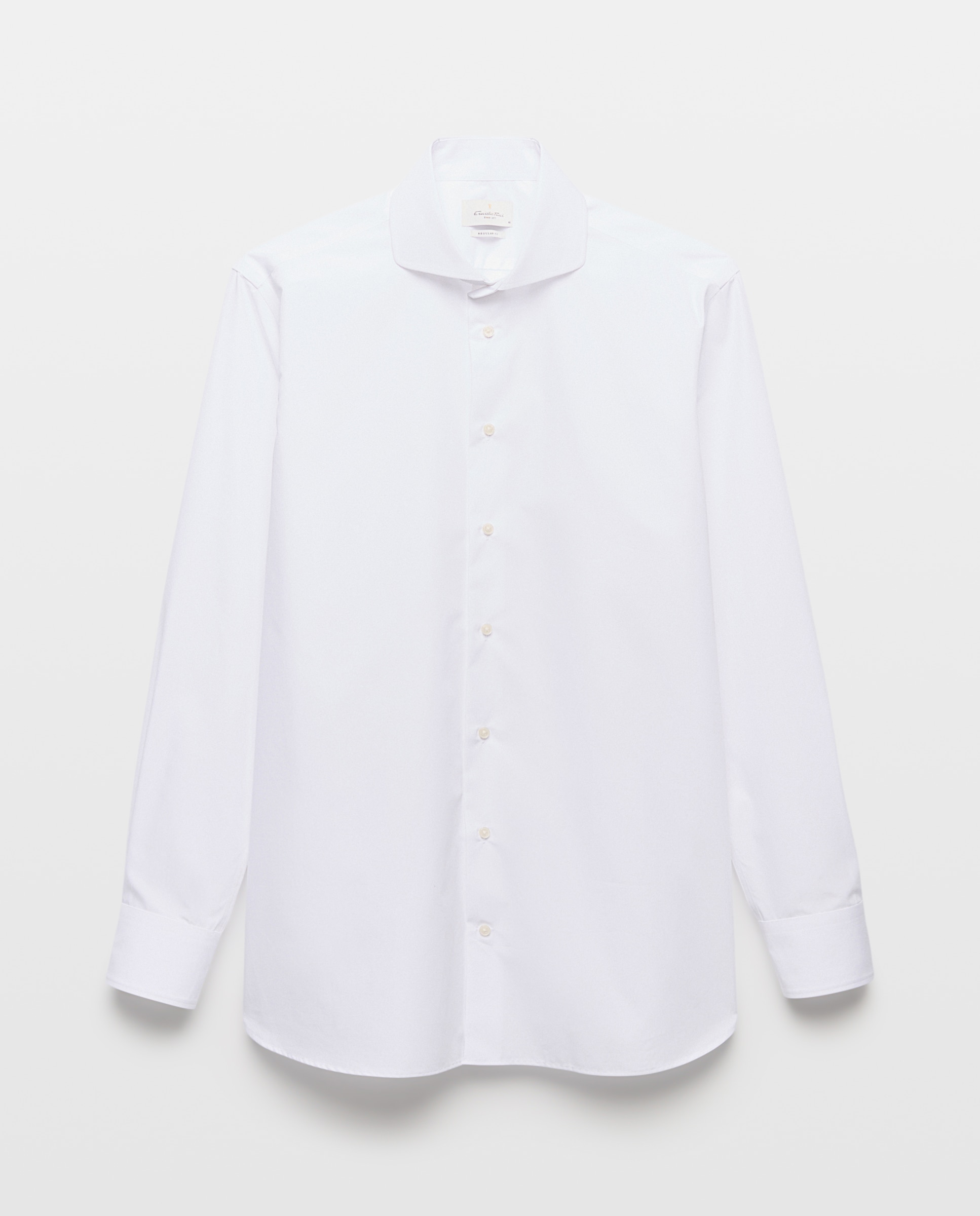Camisa vestir non iron hombre manga larga - Emidio Tucci - Blanco Blanco-5