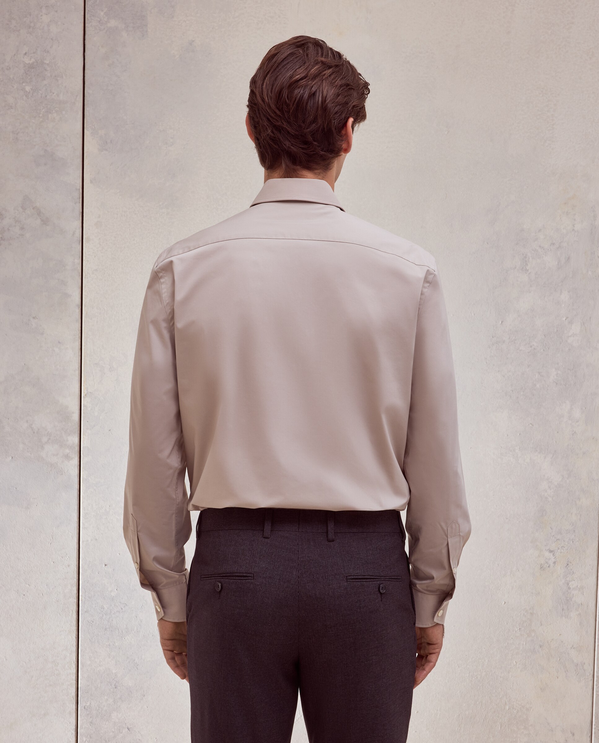 Camisa de vestir con stretch fit regular. - Dustin - Beige Beige-3