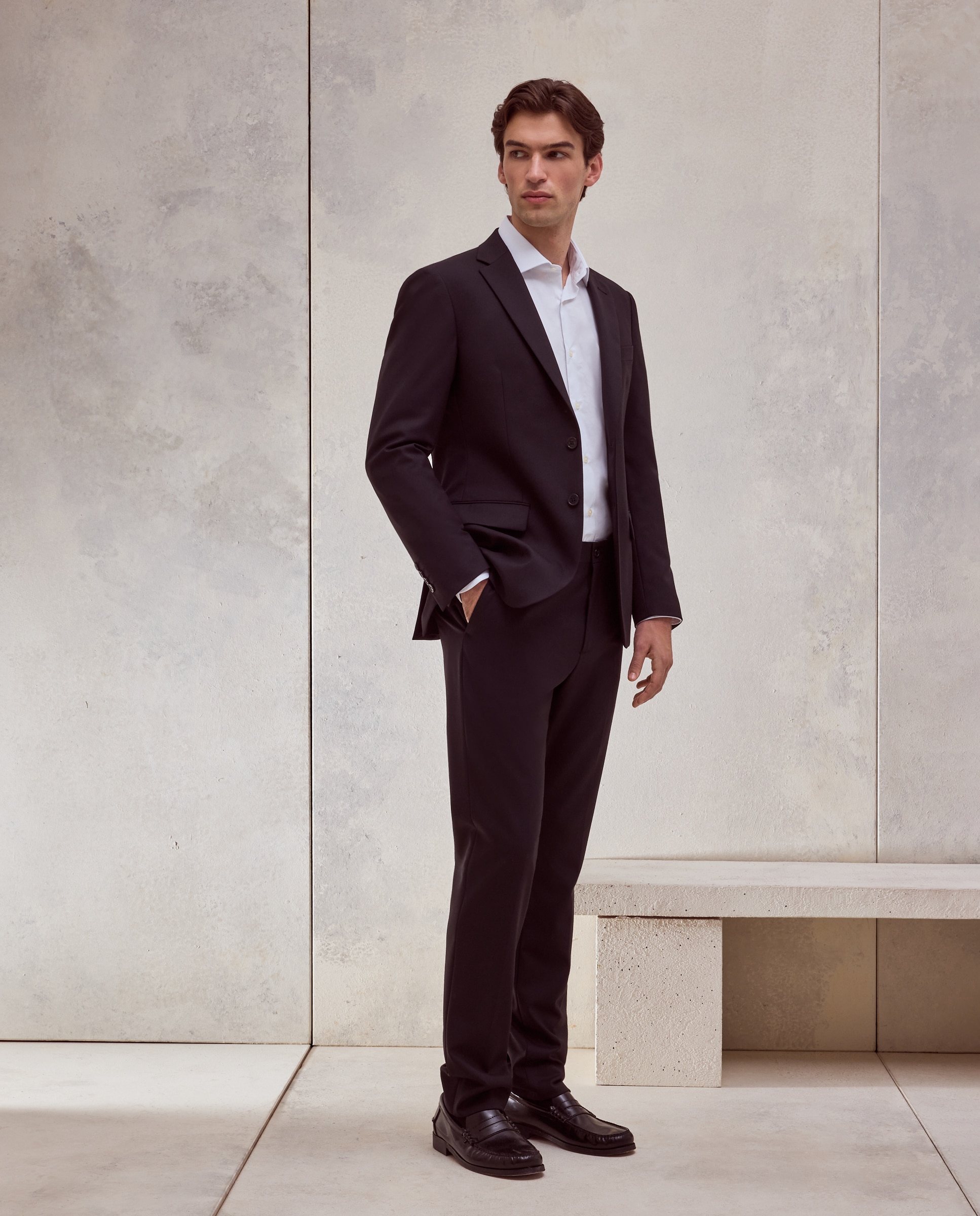 Camisa de vestir con stretch fit regular. - Dustin - Blanco Blanco-2