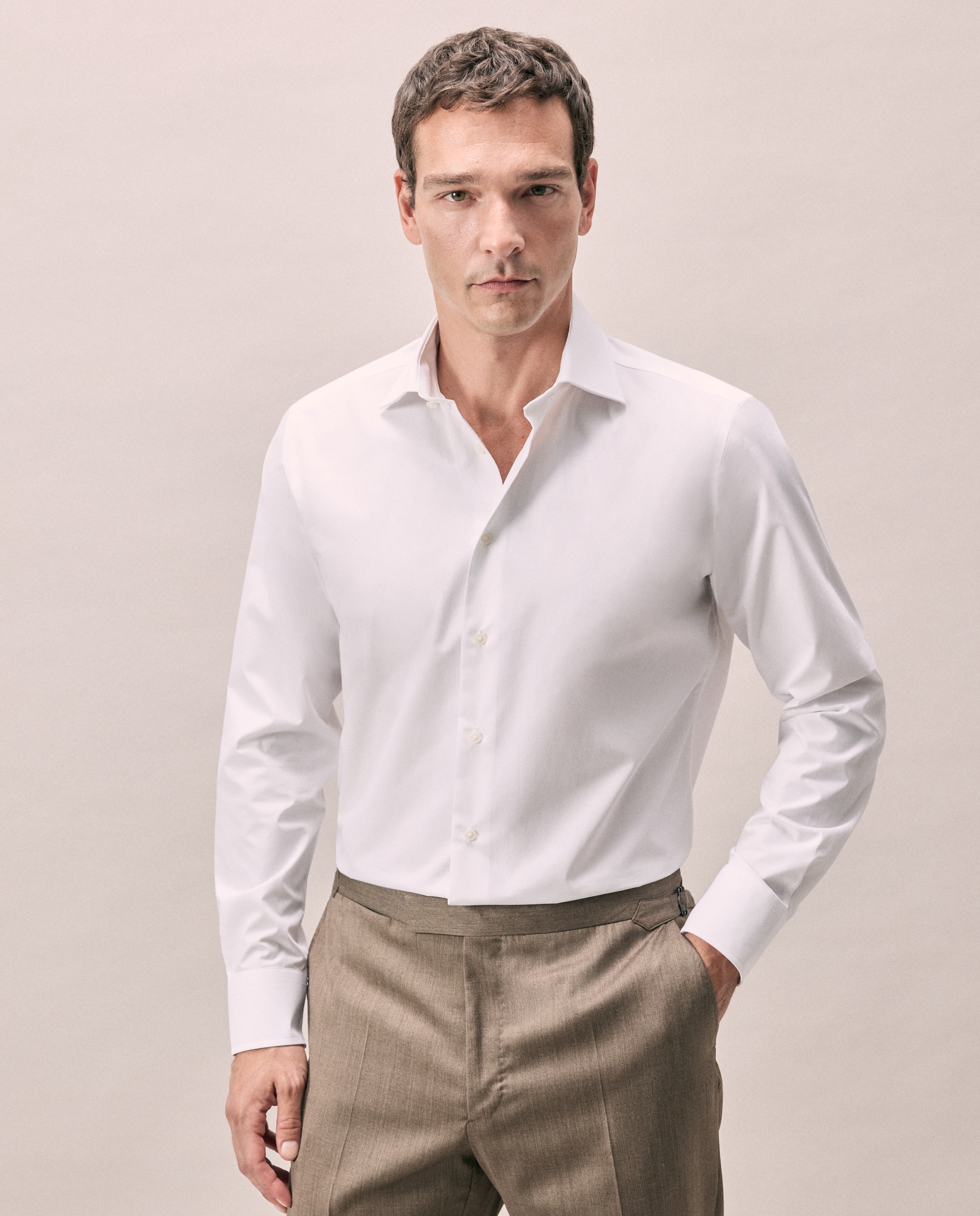 Imagen 0 de Camisa vestir hombre manga larga Blanco