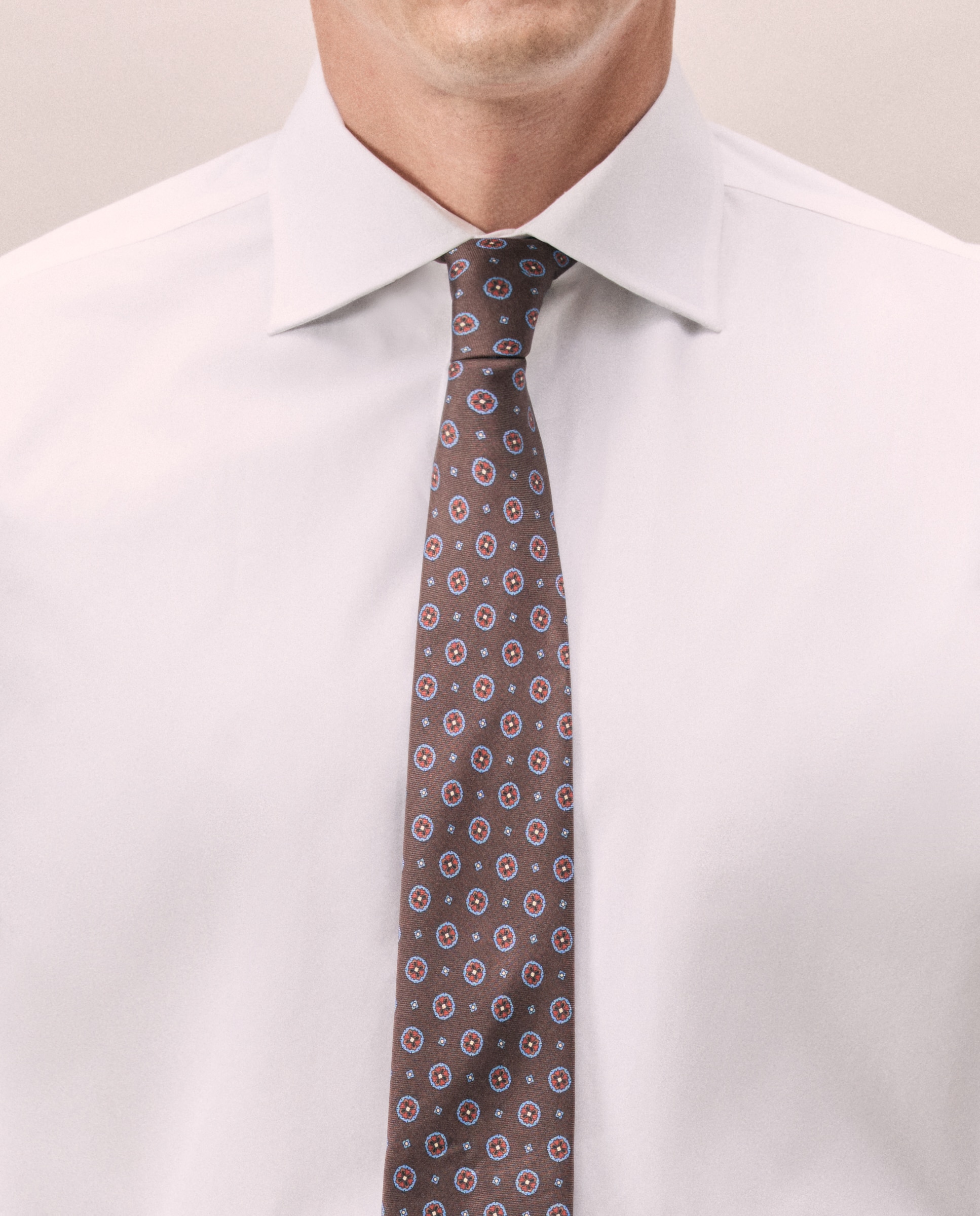 Camisa vestir 100% algodón non iron fit regular - Emidio Tucci - Blanco Blanco-3