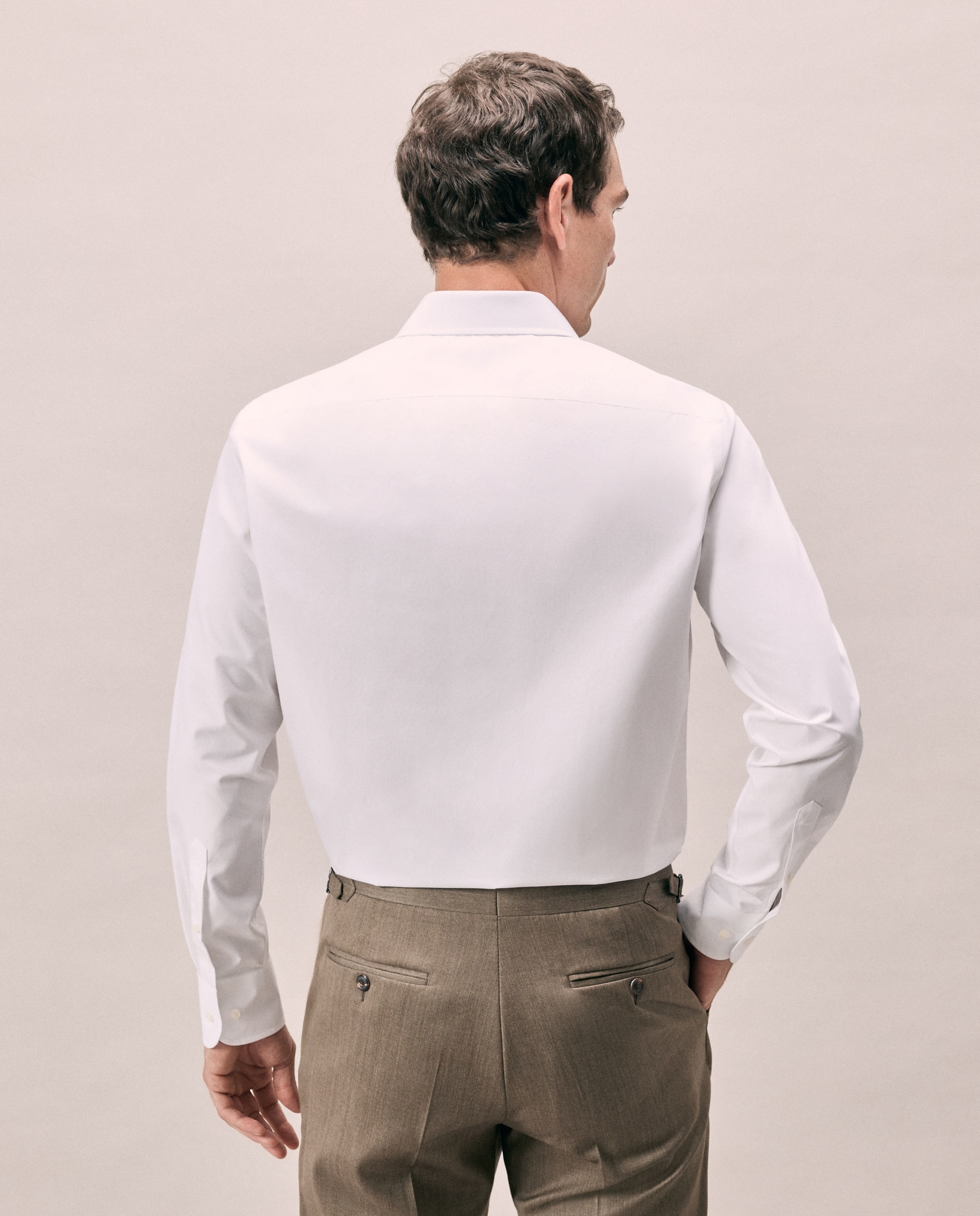 Camisa vestir 100% algodón non iron fit regular - Emidio Tucci - Blanco Blanco-4