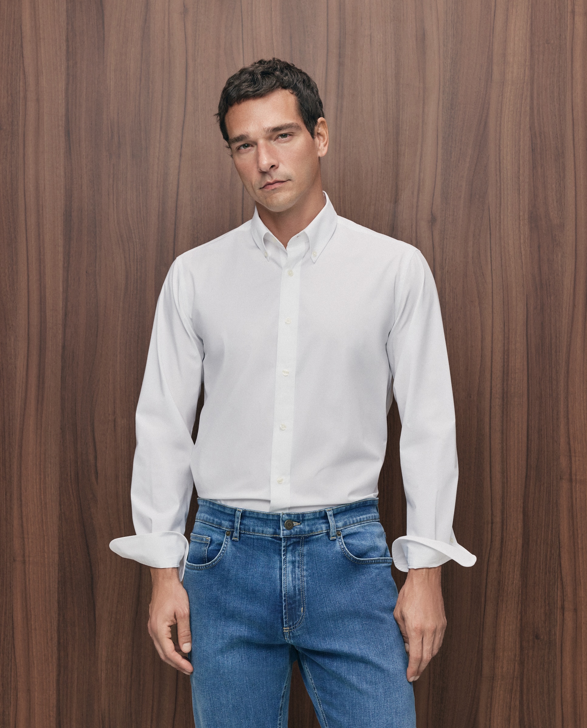 Imagen 0 de Camisa sport hombre manga larga Blanco