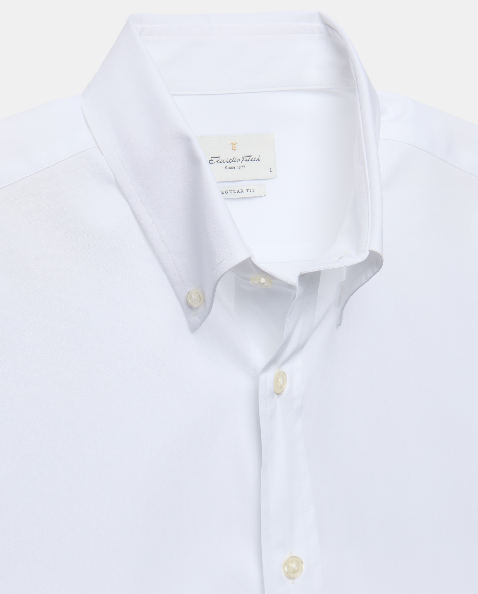 Camisa sport hombre manga larga - Emidio Tucci - Blanco Blanco-5