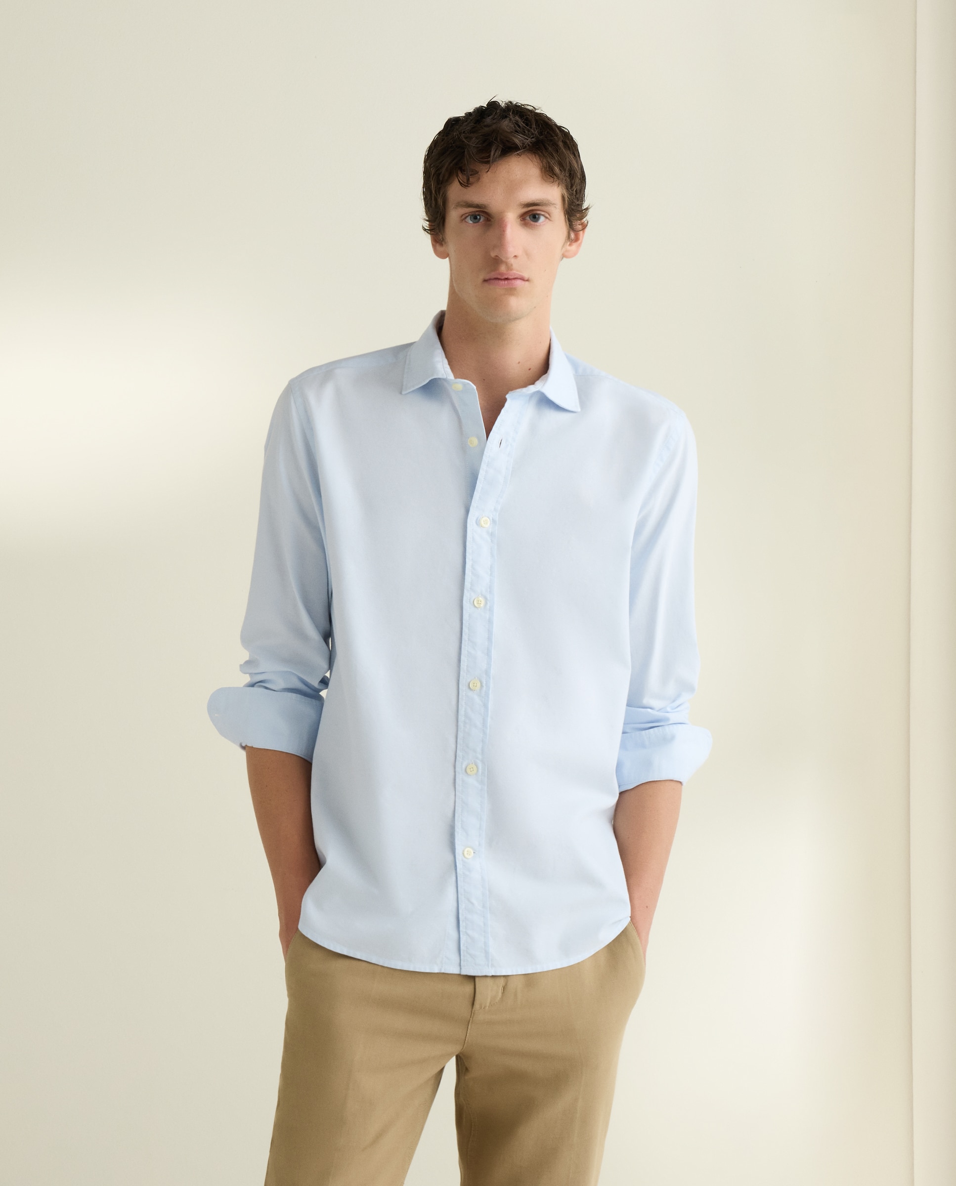 Camisa sport hombre manga larga - Emidio Tucci - Azul Azul-1