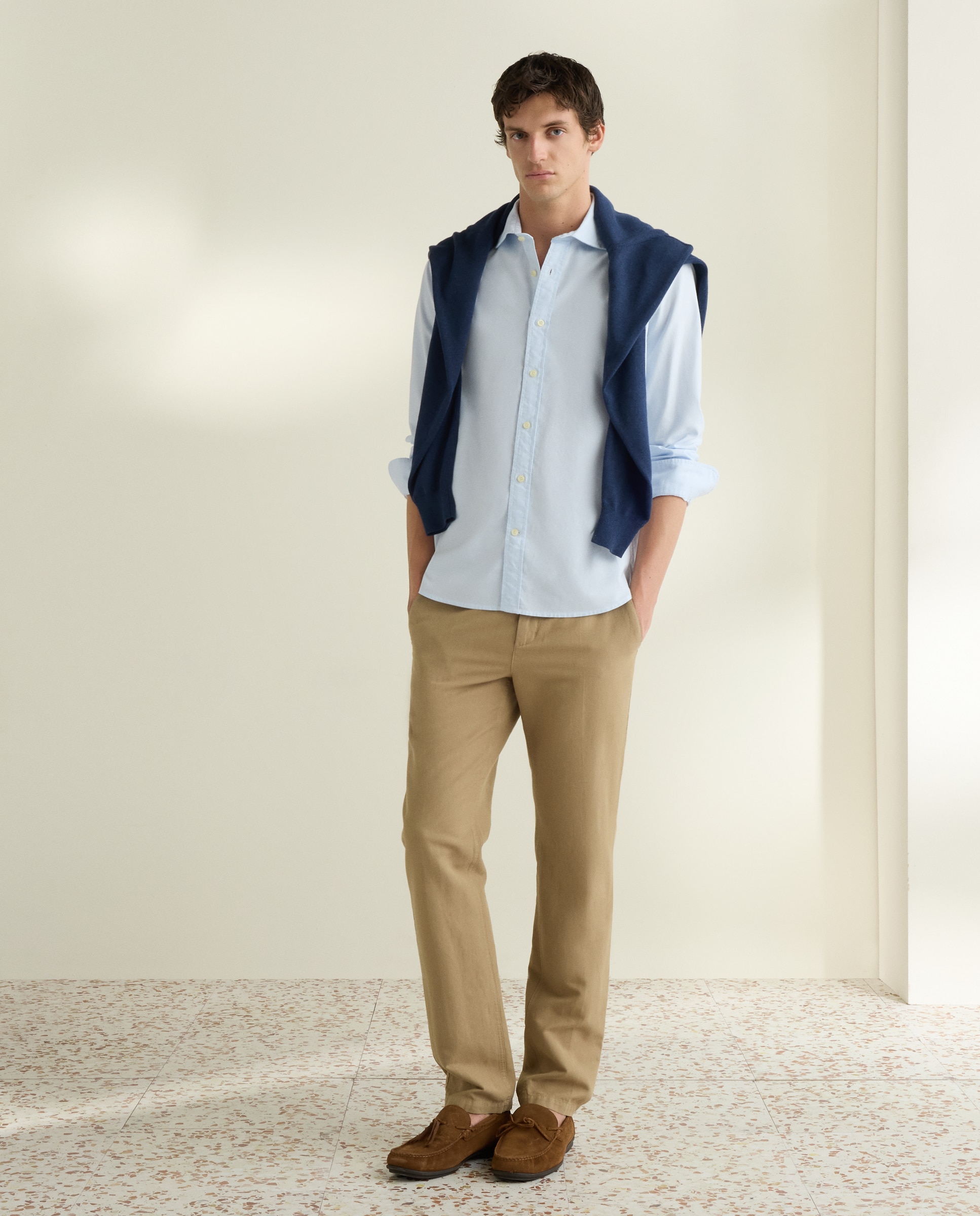 Camisa sport hombre manga larga - Emidio Tucci - Azul Azul-2