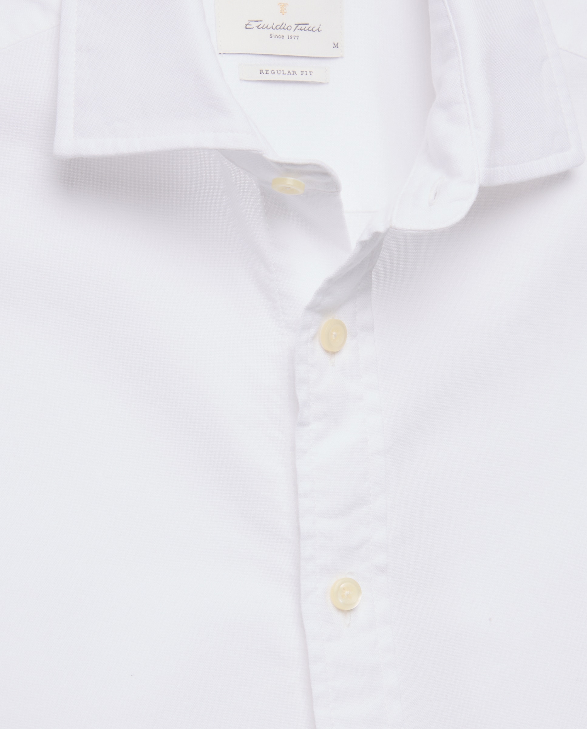 Camisa Casual de Manga Comprida Branco-5