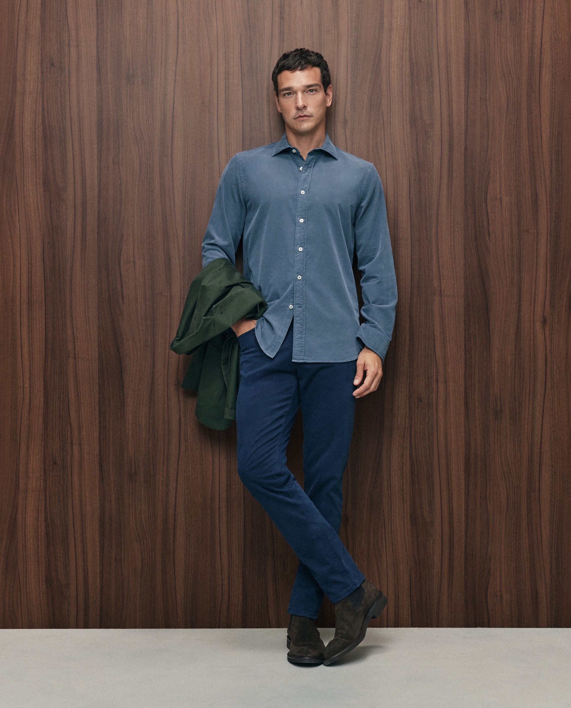 Imagen 0 de Camisa sport hombre manga larga Azul
