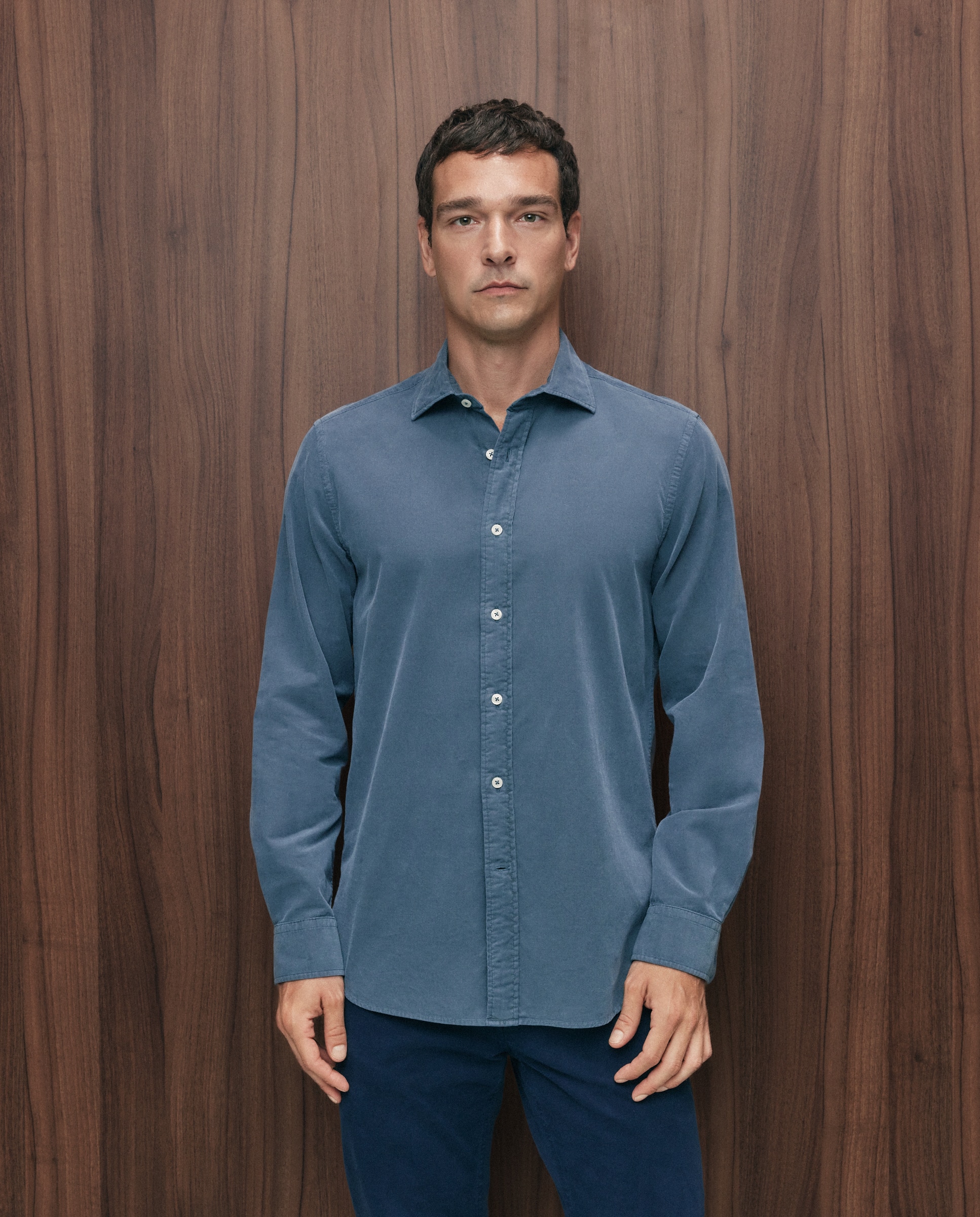 Camisa sport pana 100% algodón regular fit - Emidio Tucci - Azul Azul-2