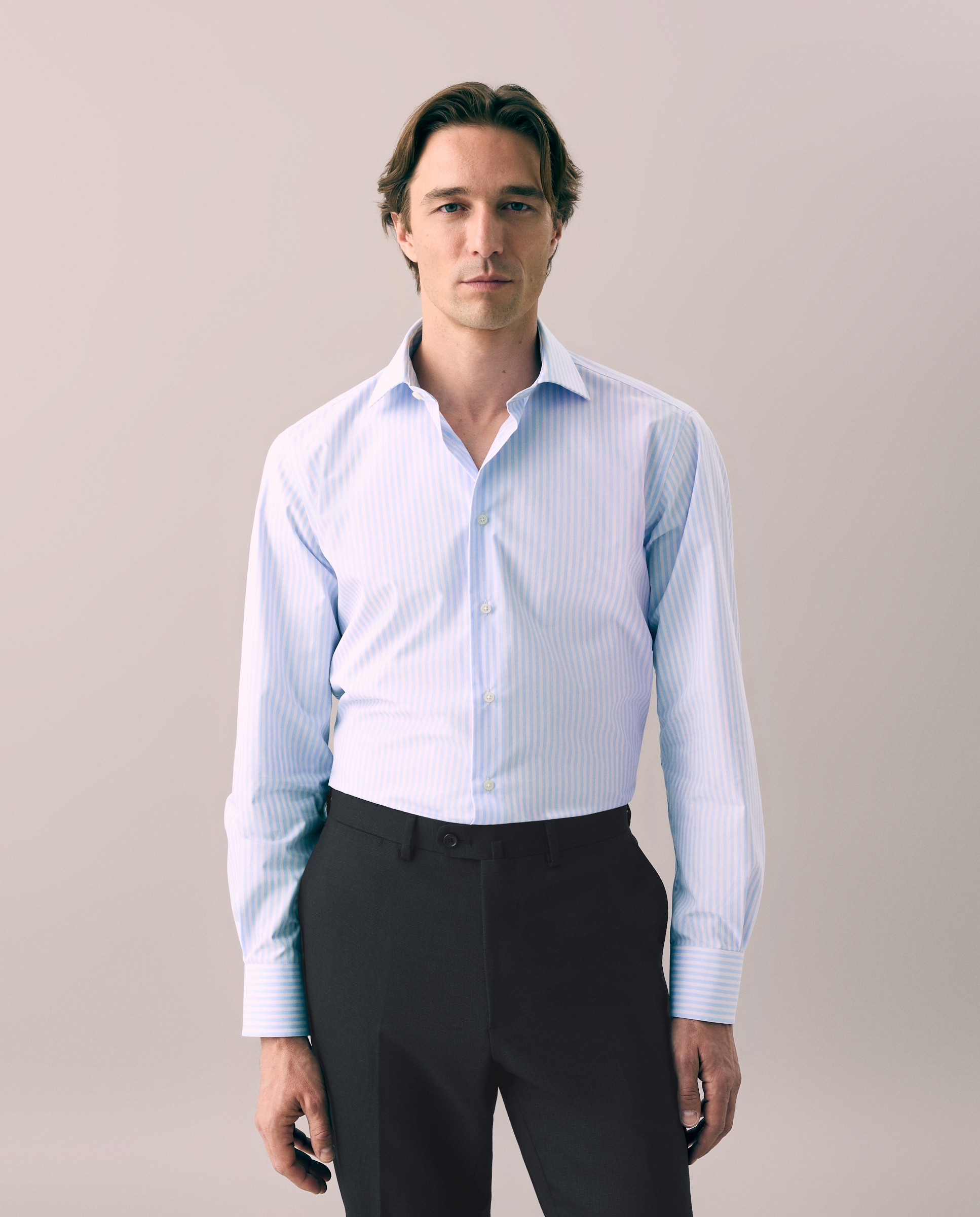 Imagen 0 de Camisa vestir non iron hombre manga larga Azul claro