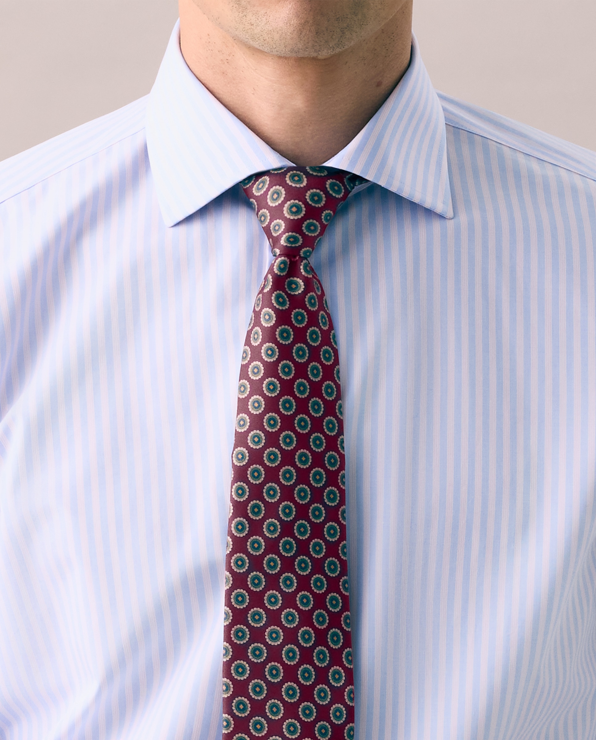 Camisa vestir non iron hombre manga larga - Emidio Tucci - Azul claro Azul claro-4