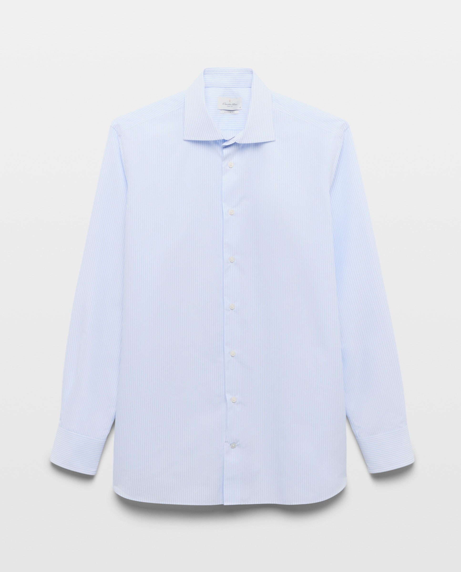 Camisa Clássica Non Iron Regular Fit com Manga Comprida Azul-5