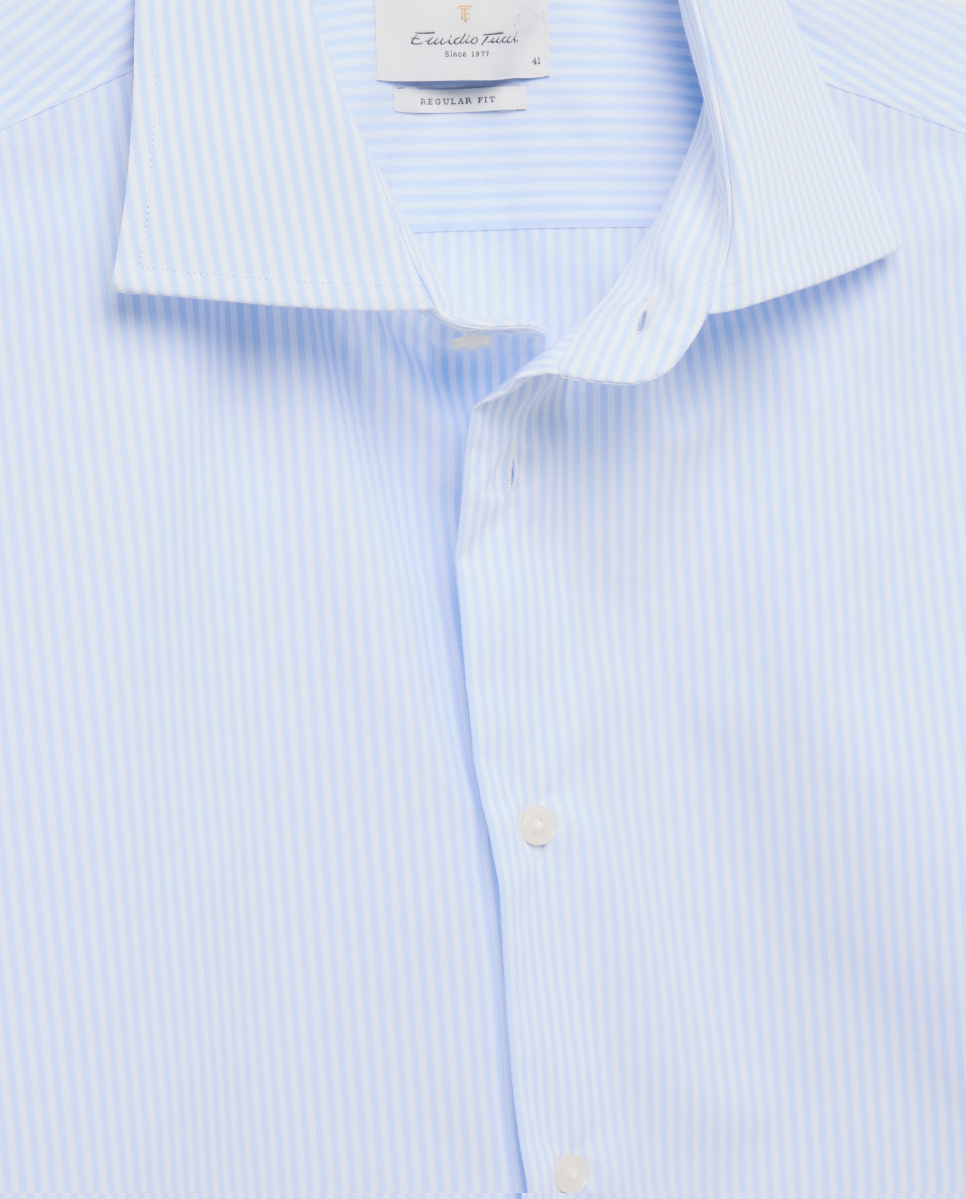 Camisa Clássica Non Iron Regular Fit com Manga Comprida Azul-6