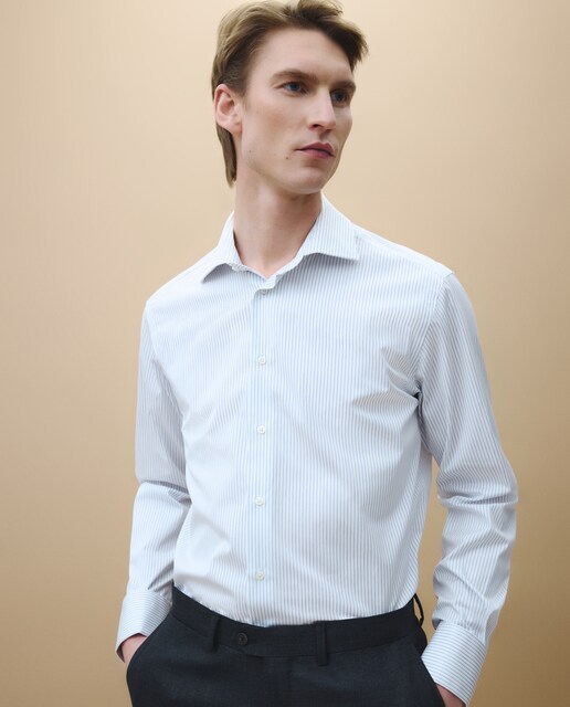 Camisa vestir manga larga de hombre