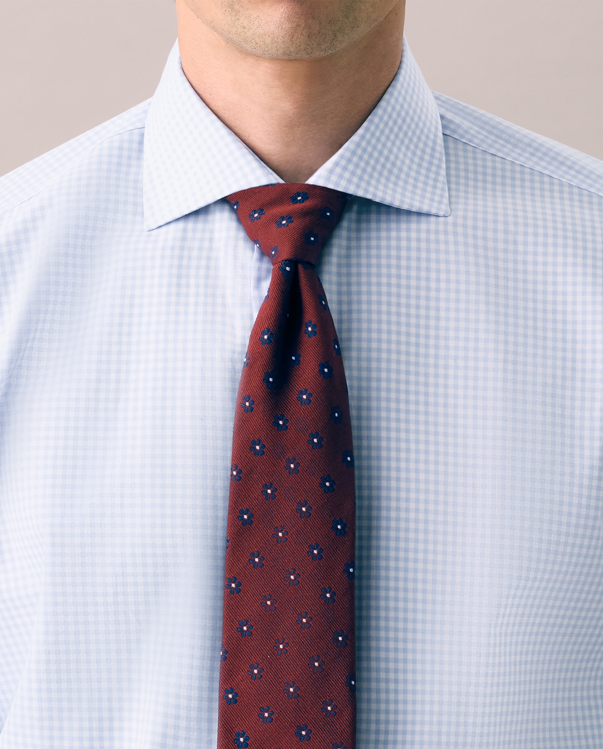 Camisa vestir 100% algodón non iron - Emidio Tucci - Azul claro Azul claro-4