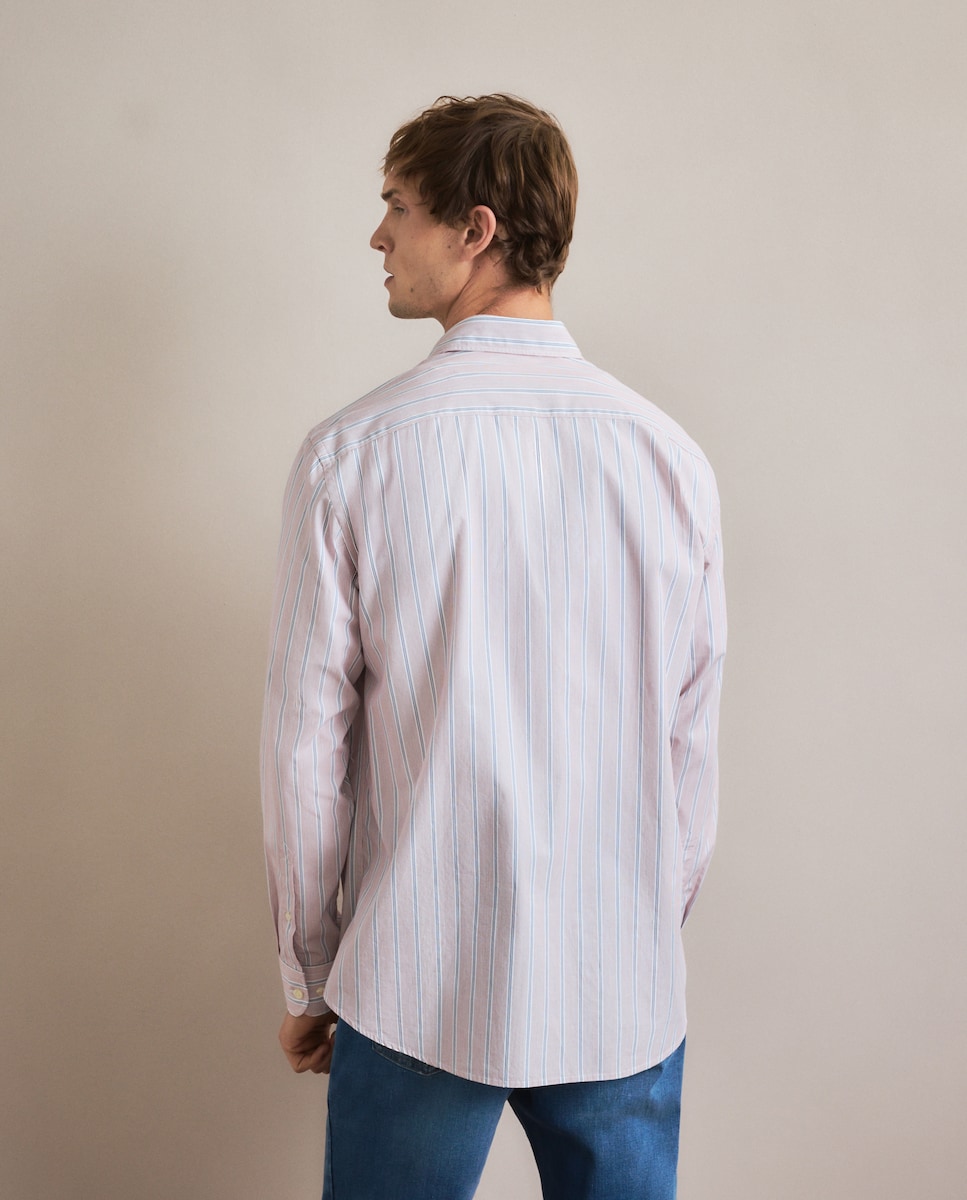 Camisa Casual de Manga Comprida Vermelho/Grená-3