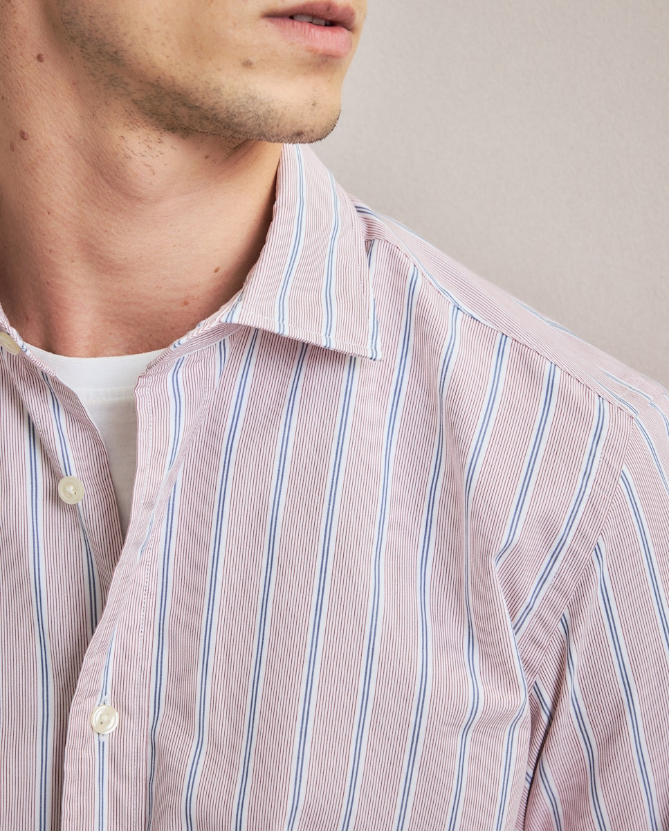 Camisa Casual de Manga Comprida Vermelho/Grená-4