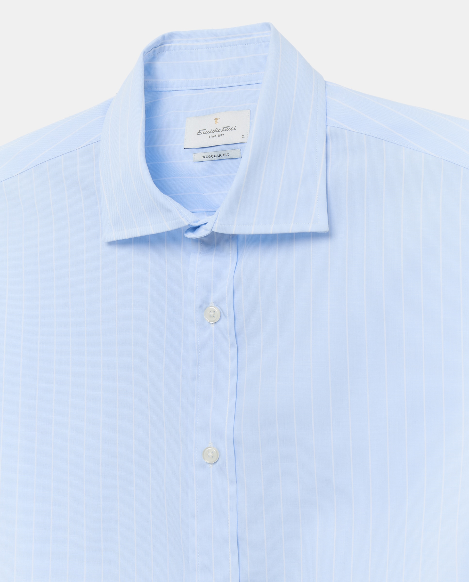 Camisa Casual de Manga Comprida Azul-claro-6