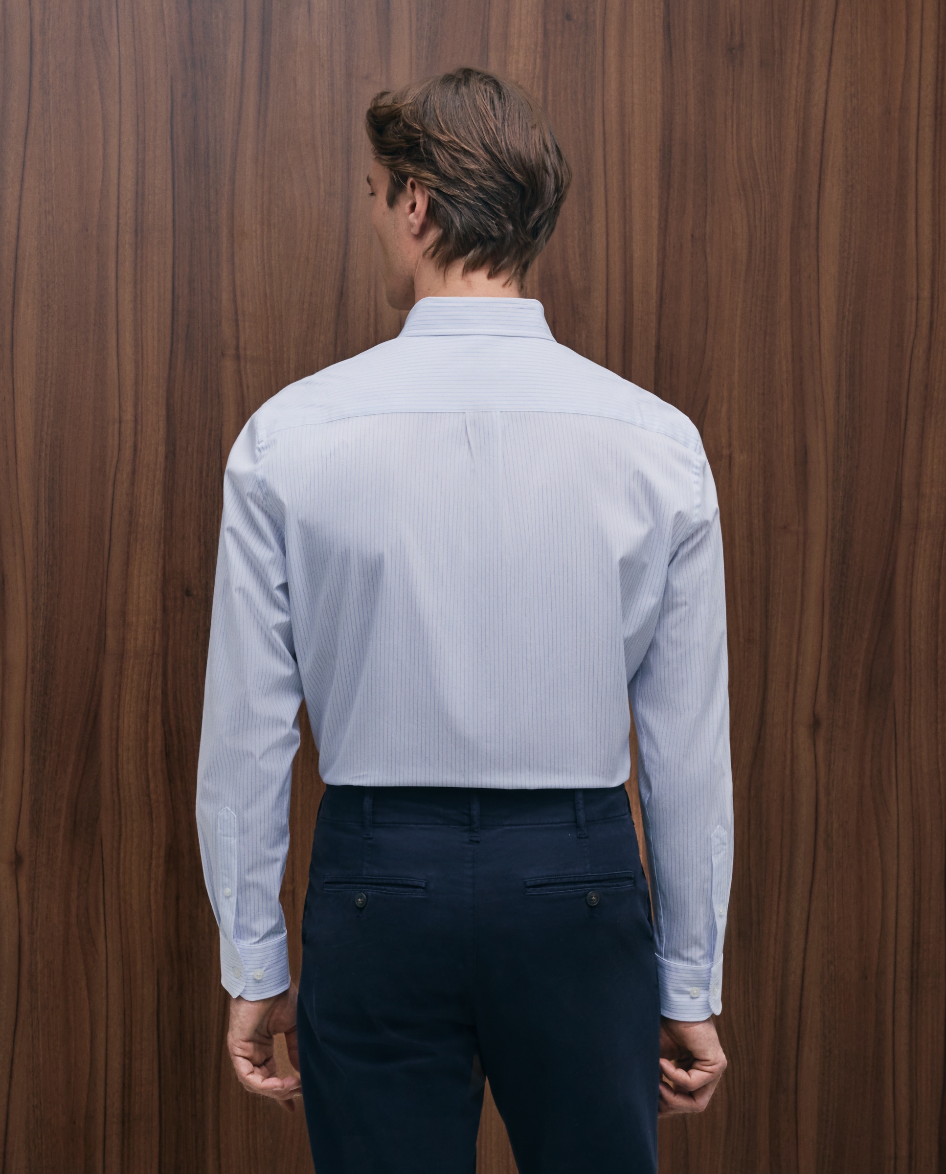 Camisa sport raya algodón elastano regular fit hombre 90% algodón 10% elastano - Emidio Tucci - Blanco Blanco-3