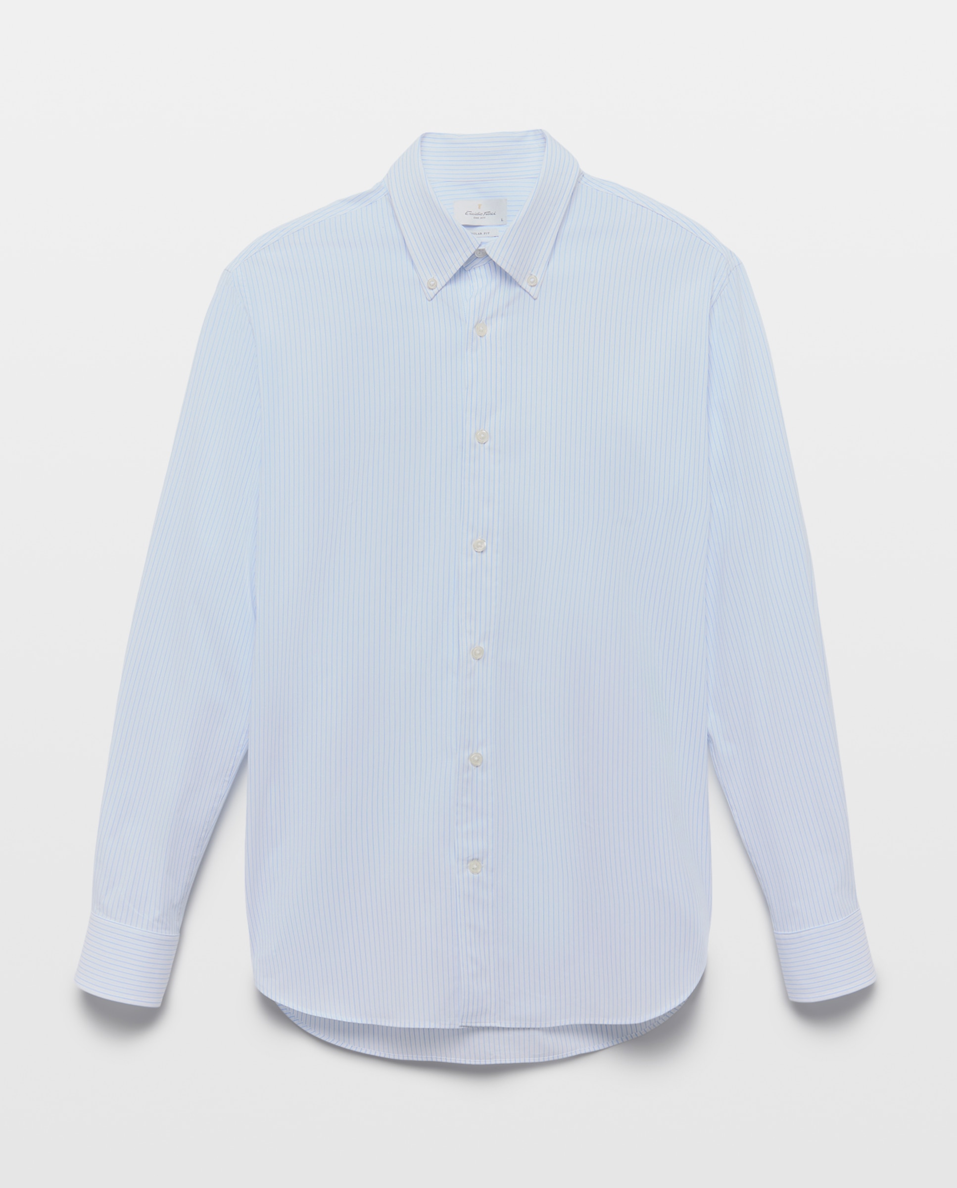 Camisa sport raya algodón elastano regular fit hombre 90% algodón 10% elastano - Emidio Tucci - Blanco Blanco-4